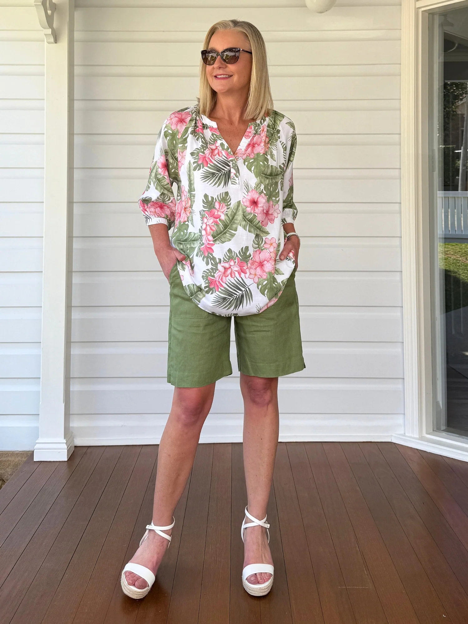 Caledonia Floral Print Top - Multi