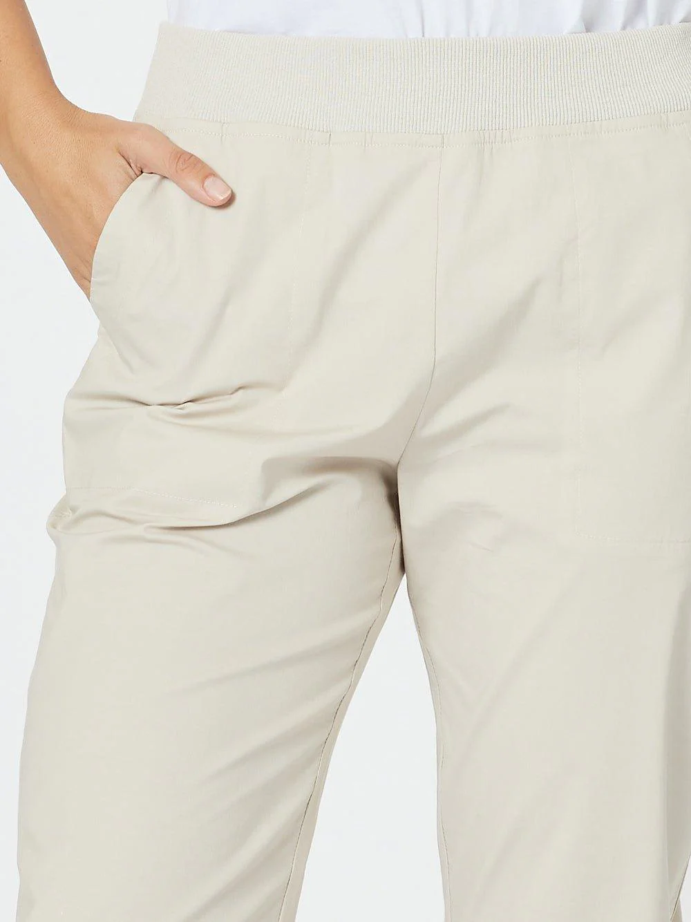 Santorini Cotton Capri Pant - Stone