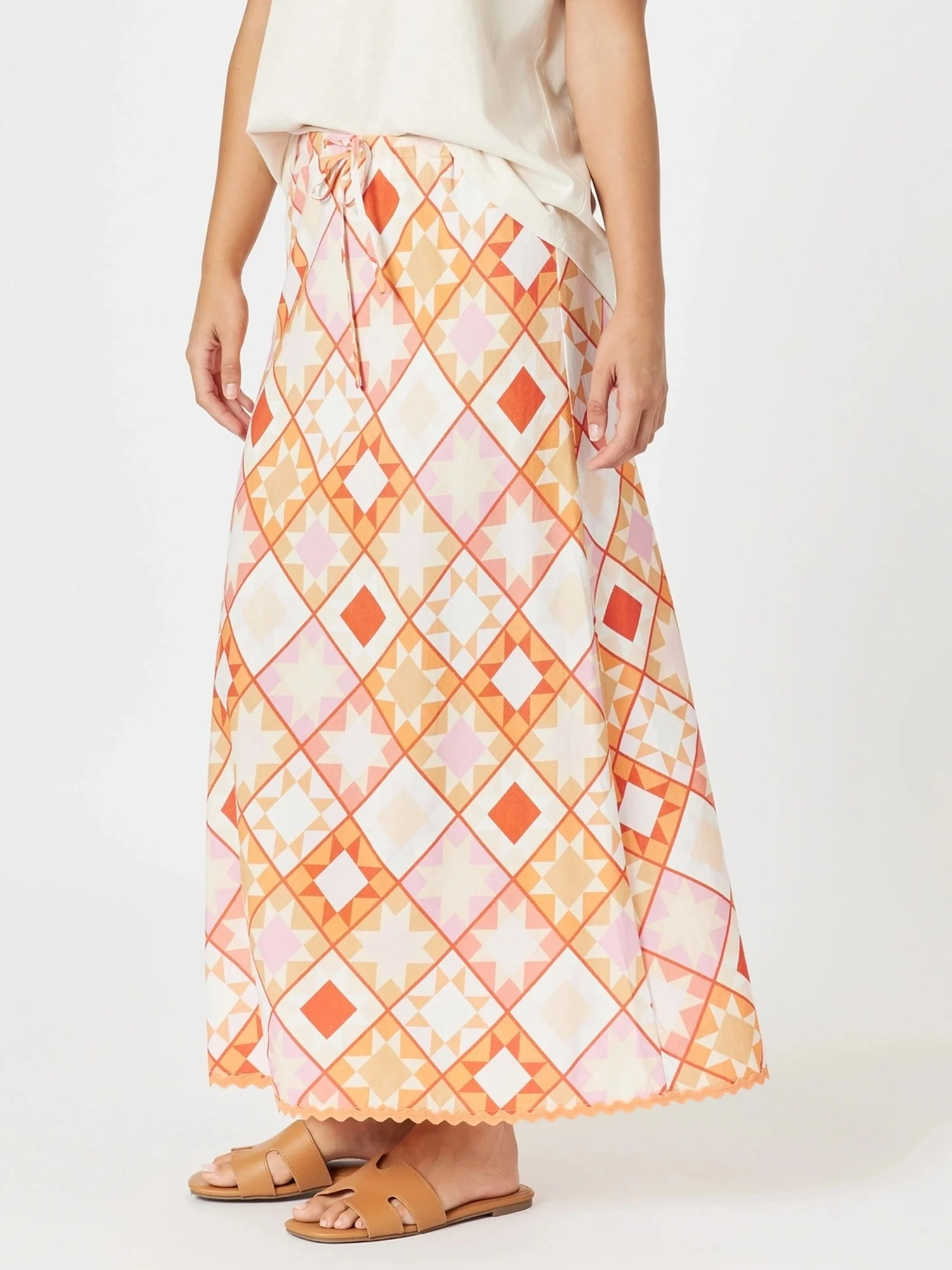 Corfu Print Skirt - Mango Multi