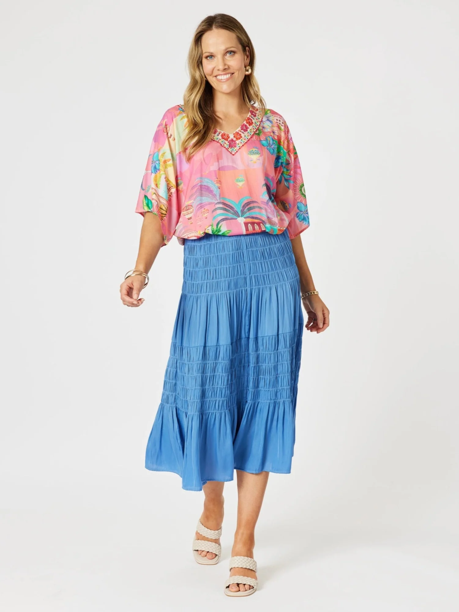 Mandalay Bay Print Top - Pink/Multi