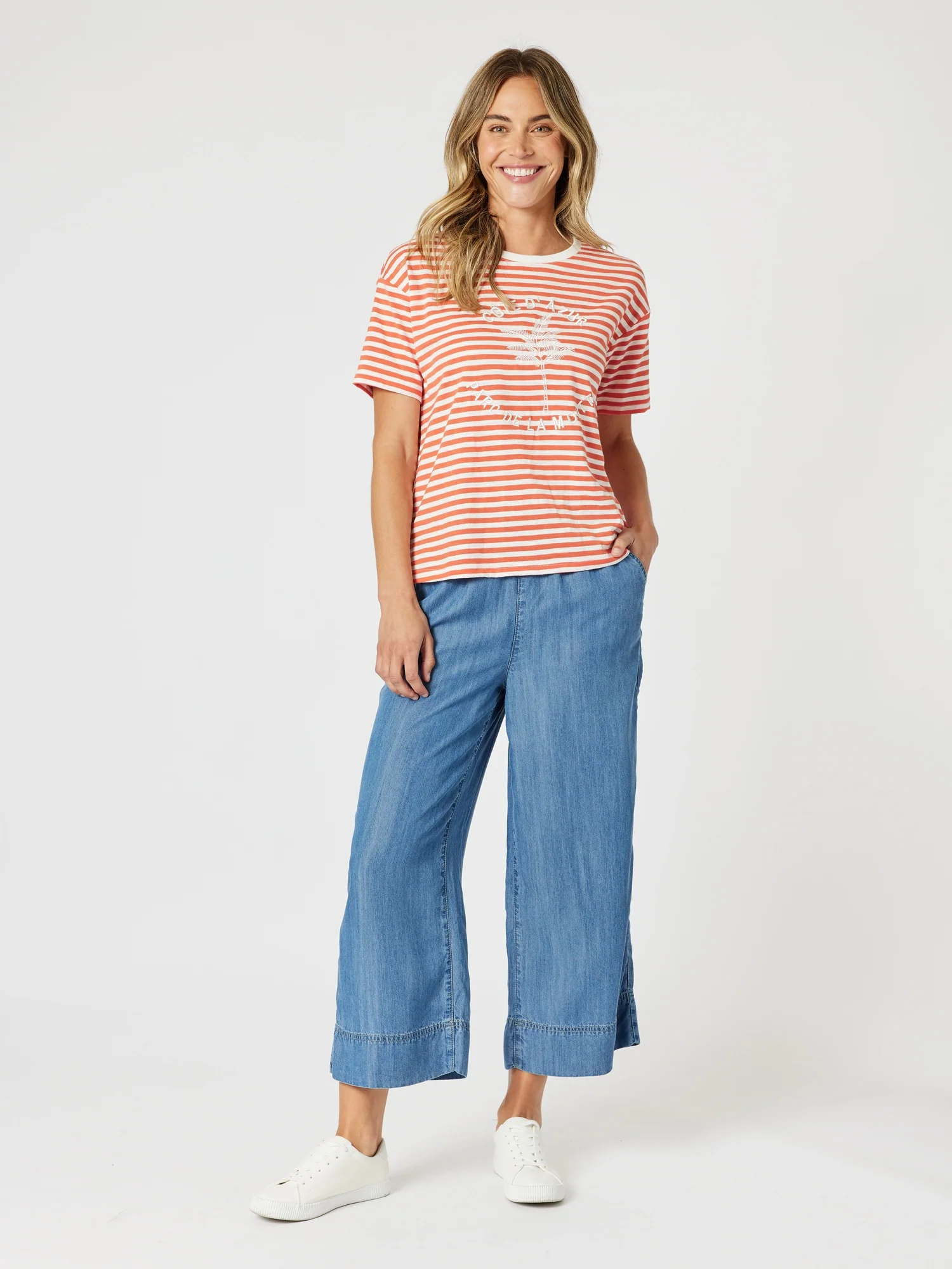 Sandie Wide Leg Pant - Denim