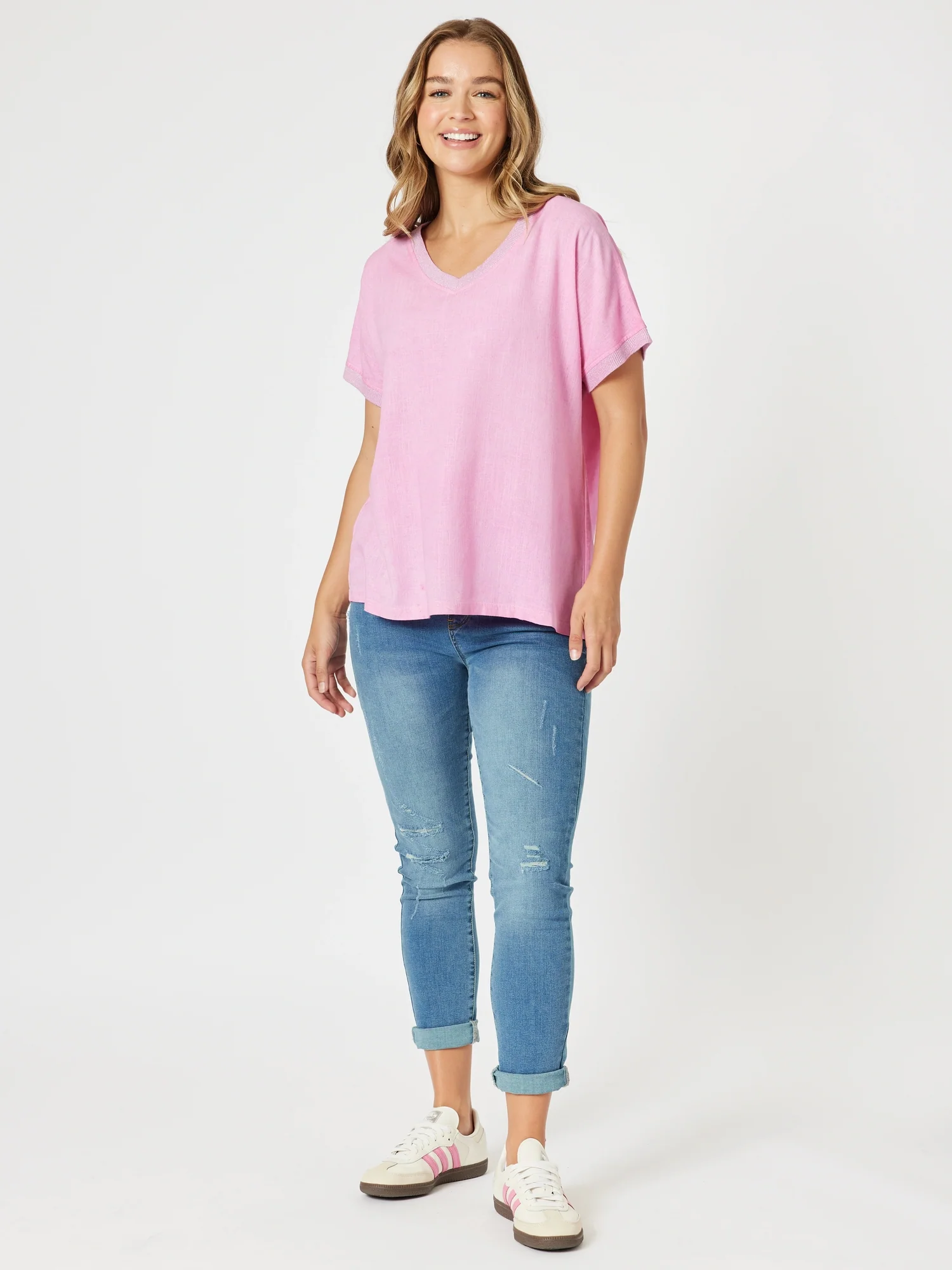 Sienna Top - Washed Pink