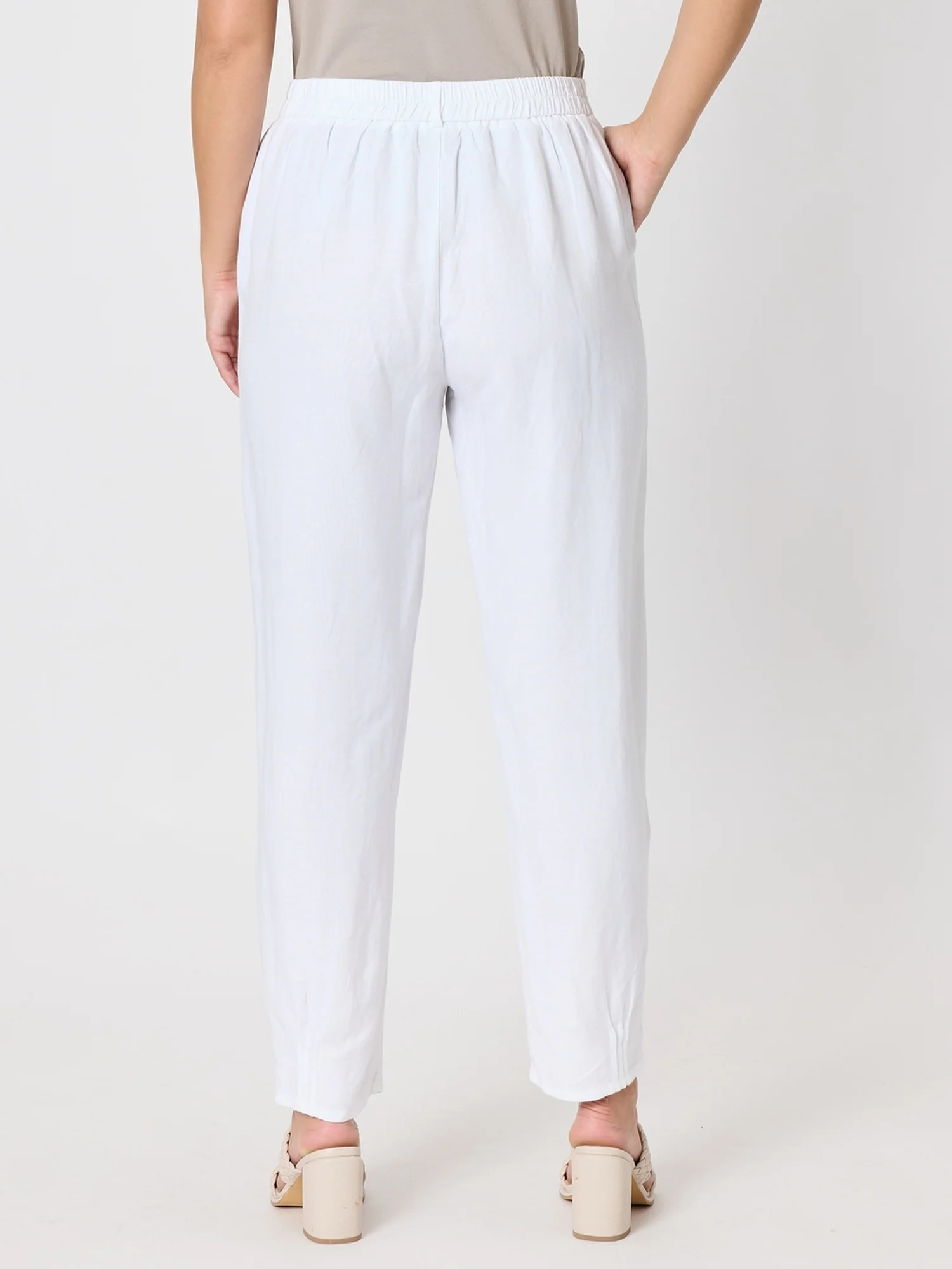 Lino Tapered Pant - White