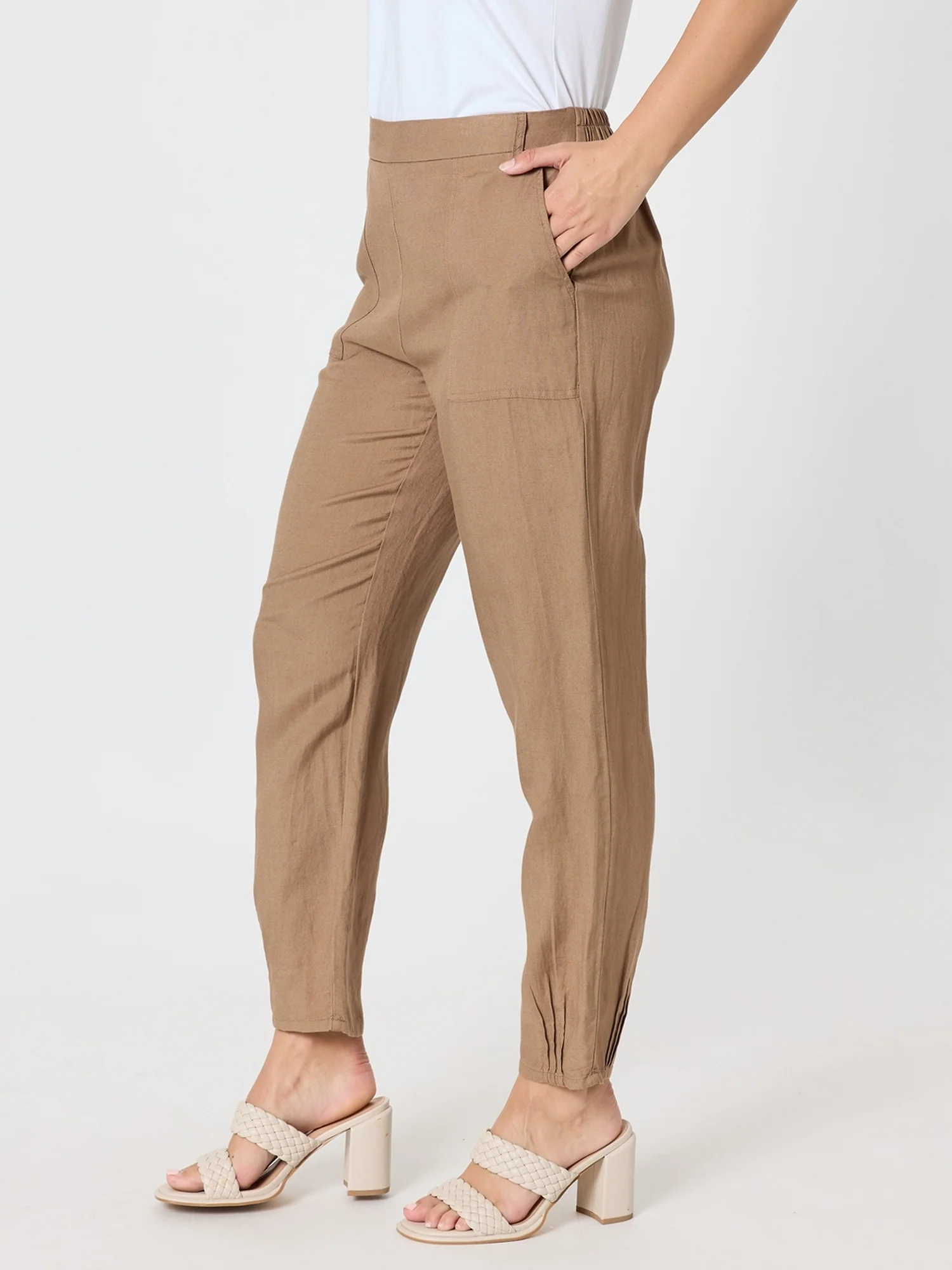 Lino Tapered Pant - Nutmeg