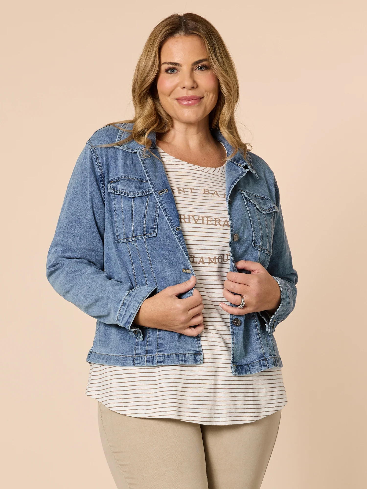 Retro Denim Jacket - Washed Denim