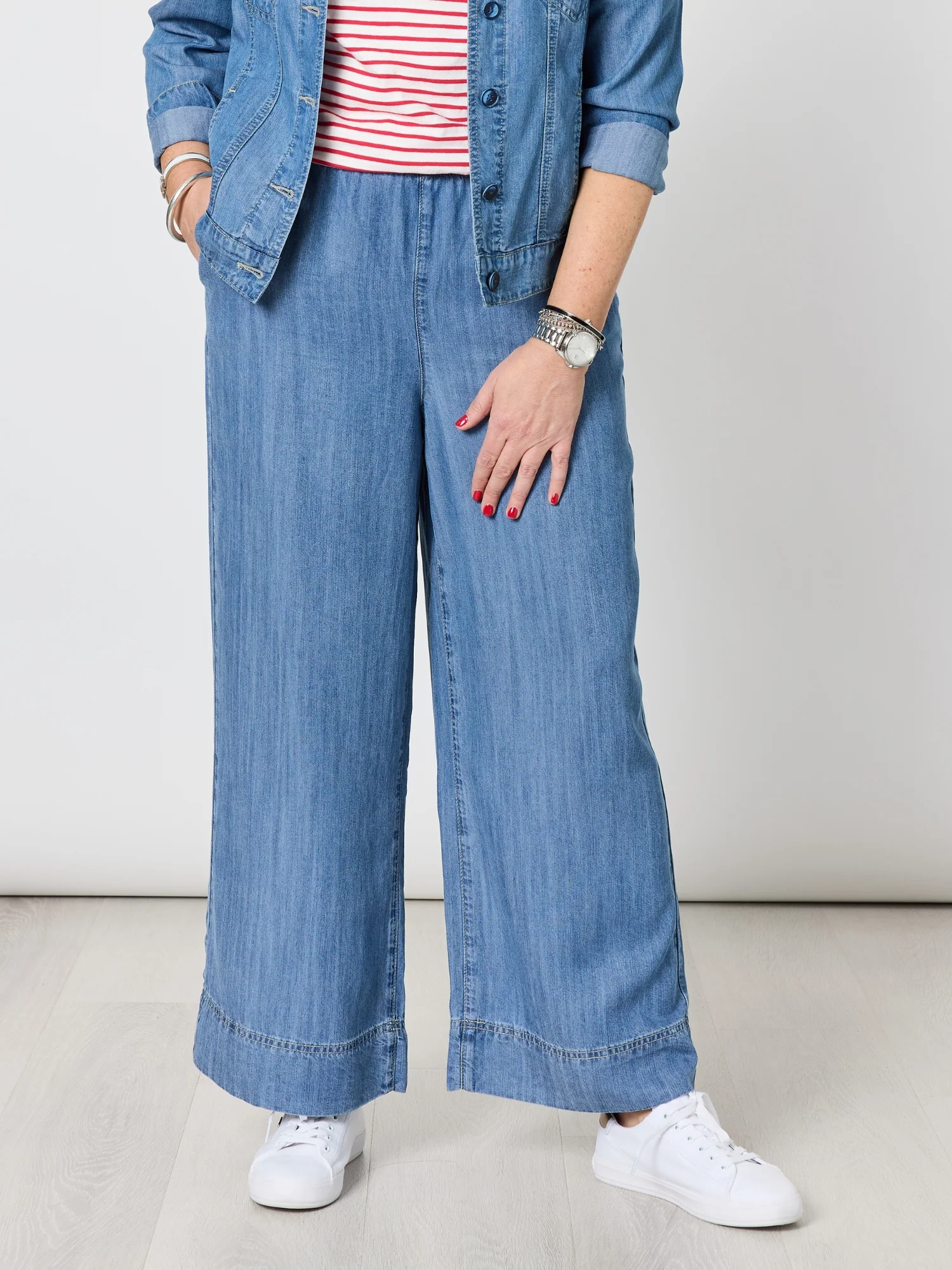 Sandie Wide Leg Pant - Denim
