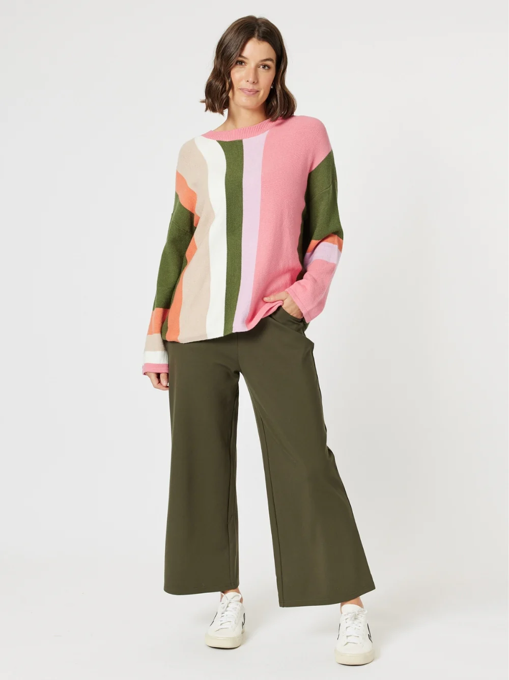 Indie Stripe Print Knit - Multi