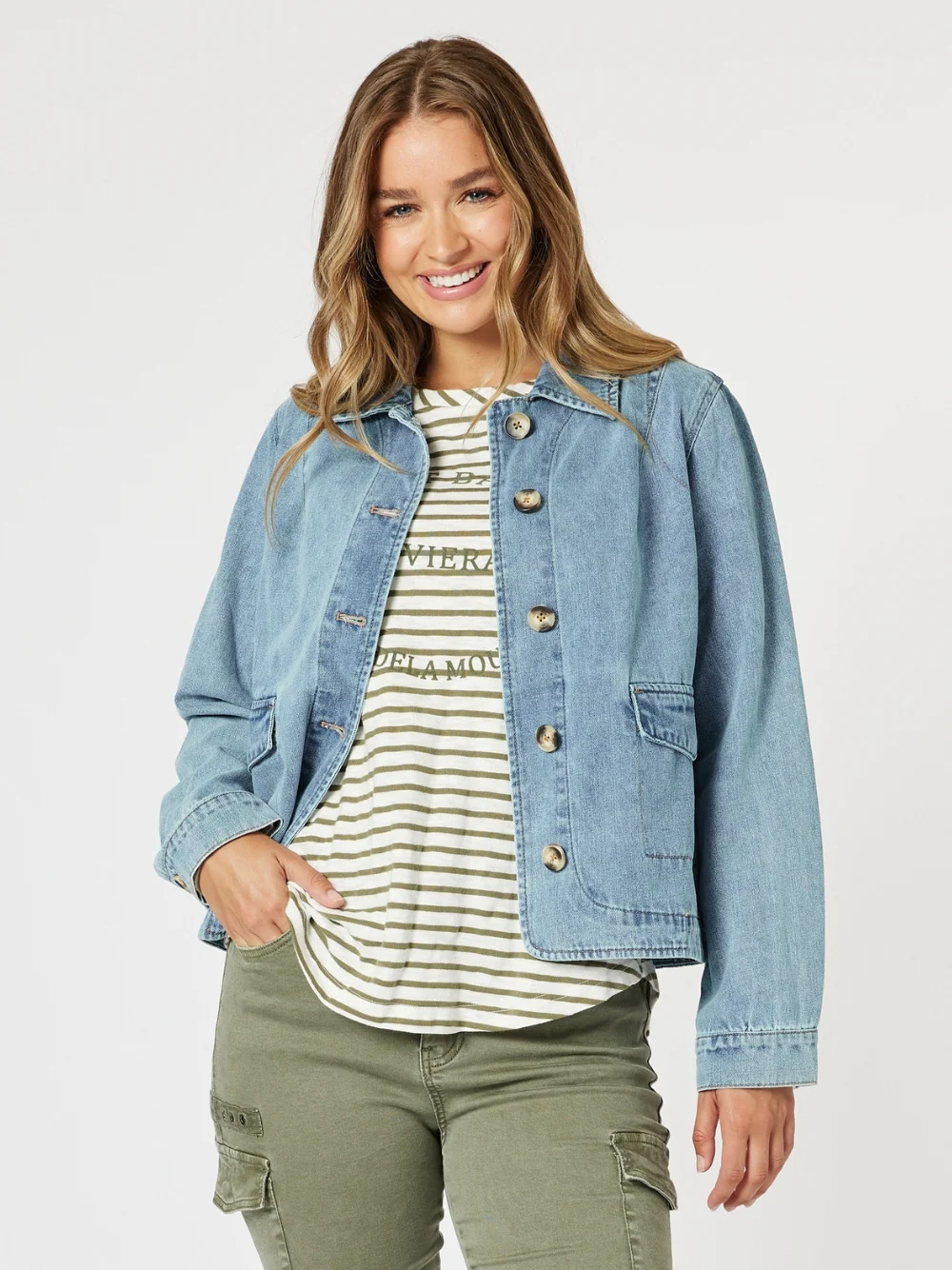 Boyfriend Denim Jacket - Washed Denim