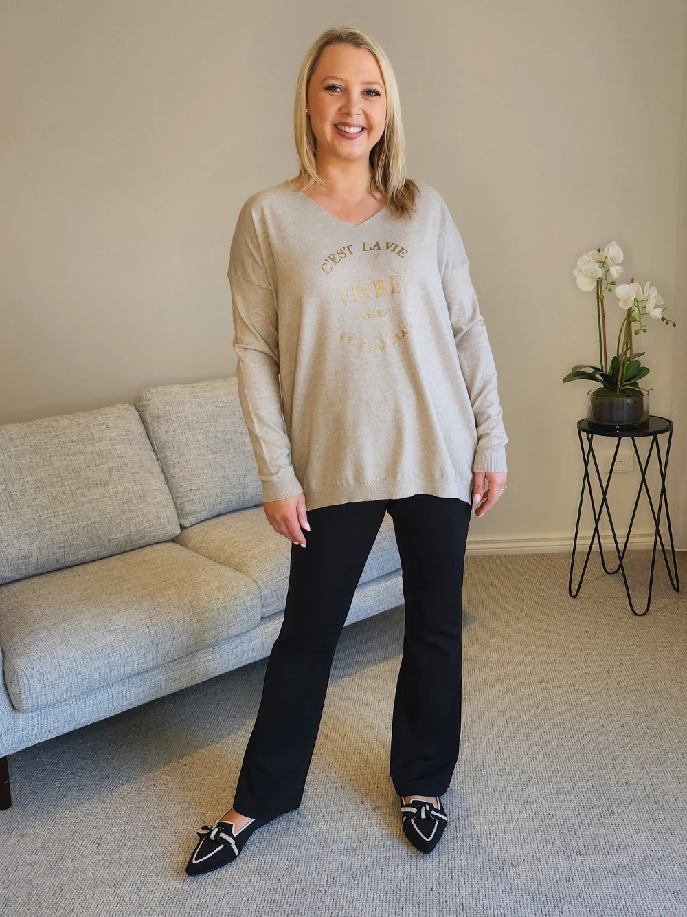 Carla Flare Pant - Black