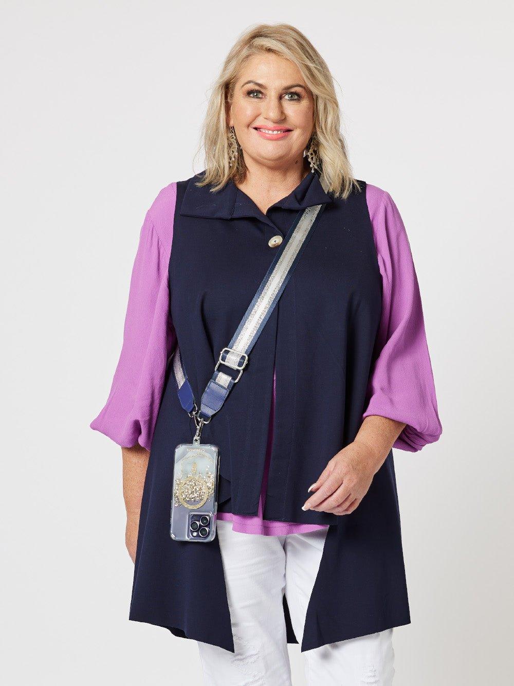 Kimmy Ponte Vest - Navy