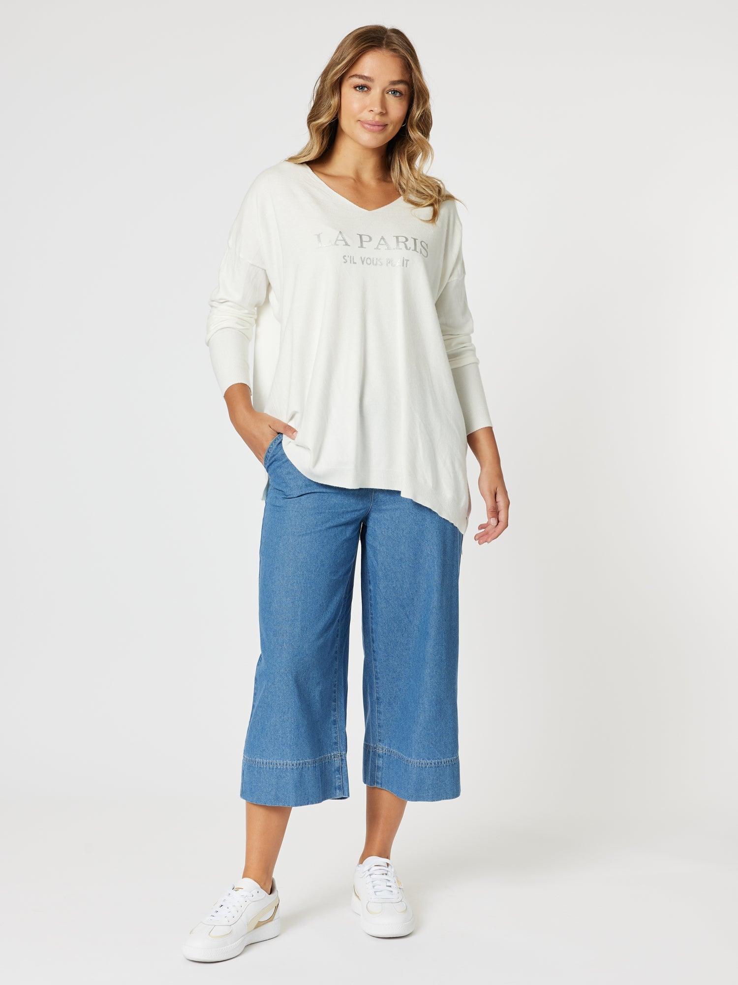 La Paris Knit Top - White