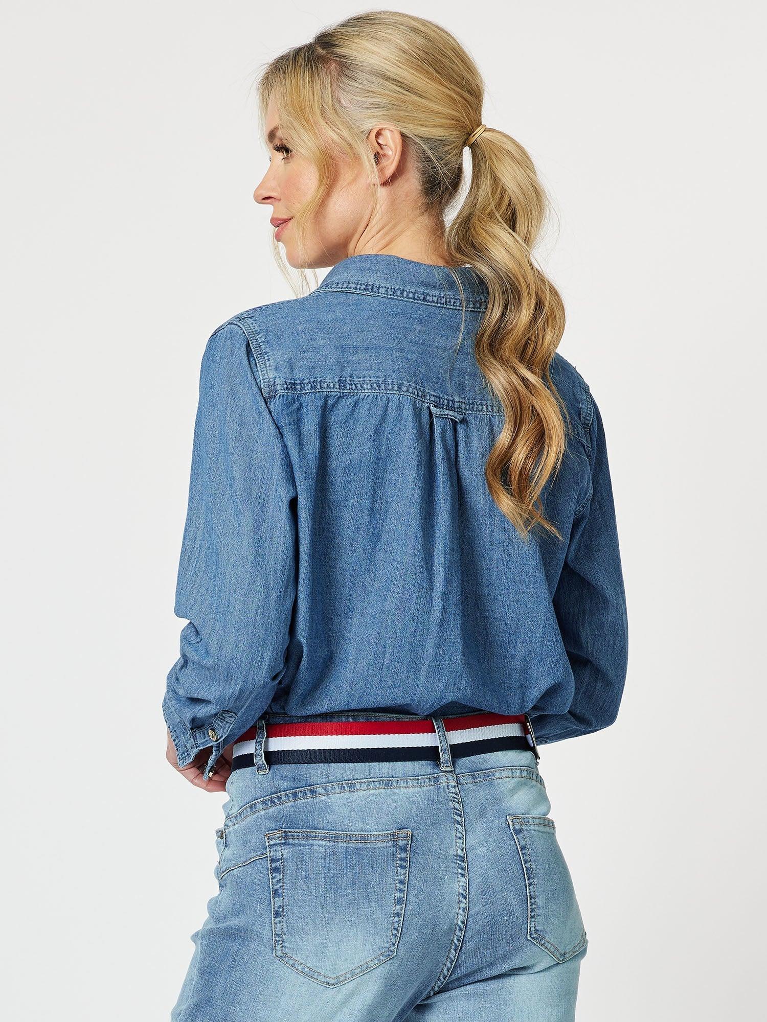 Navy Red Stripe Web Belt - Red