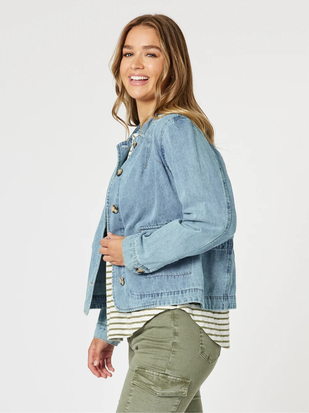 Boyfriend Denim Jacket - Washed Denim