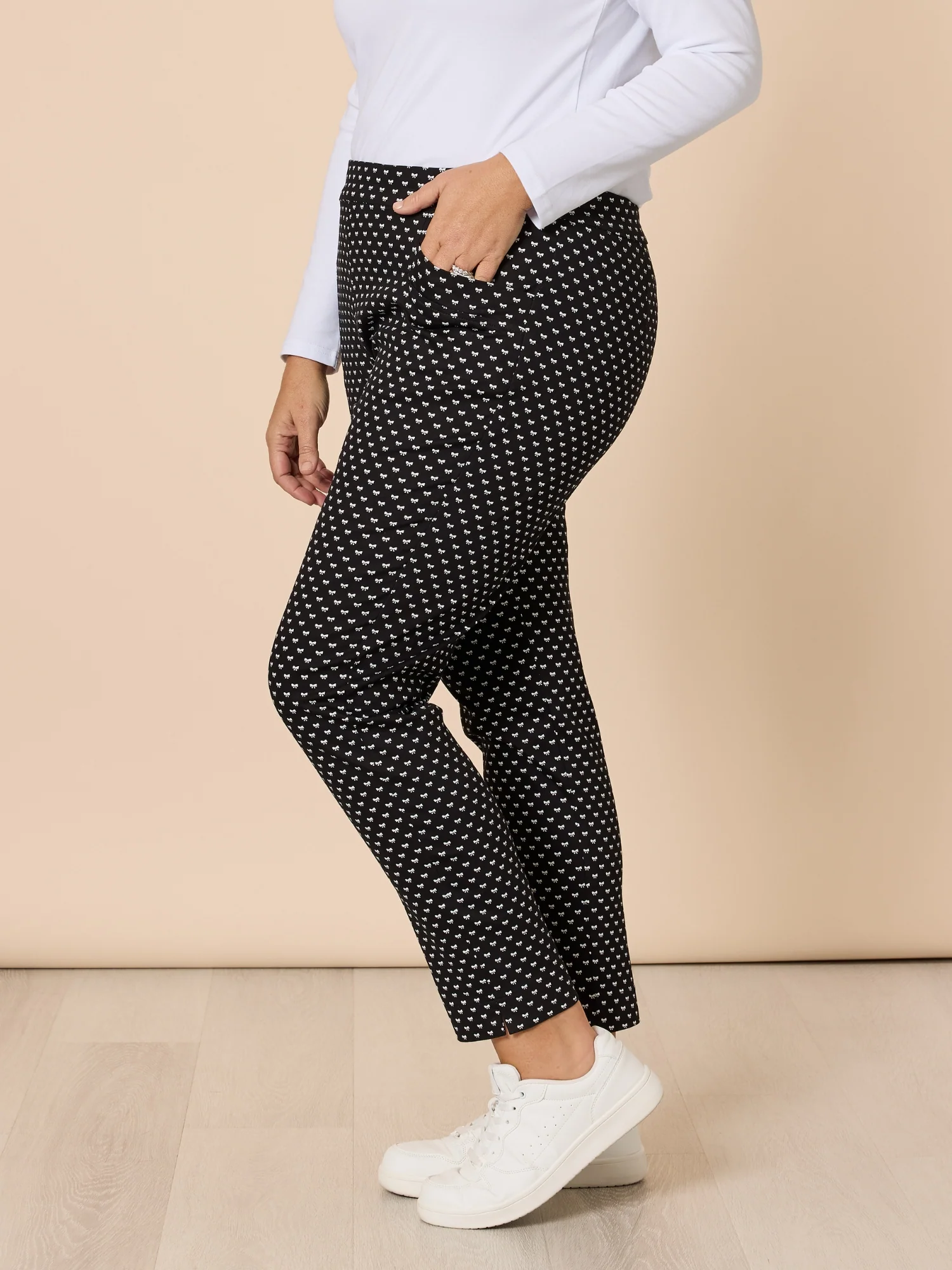 Pretty Bow Pant - Black/White