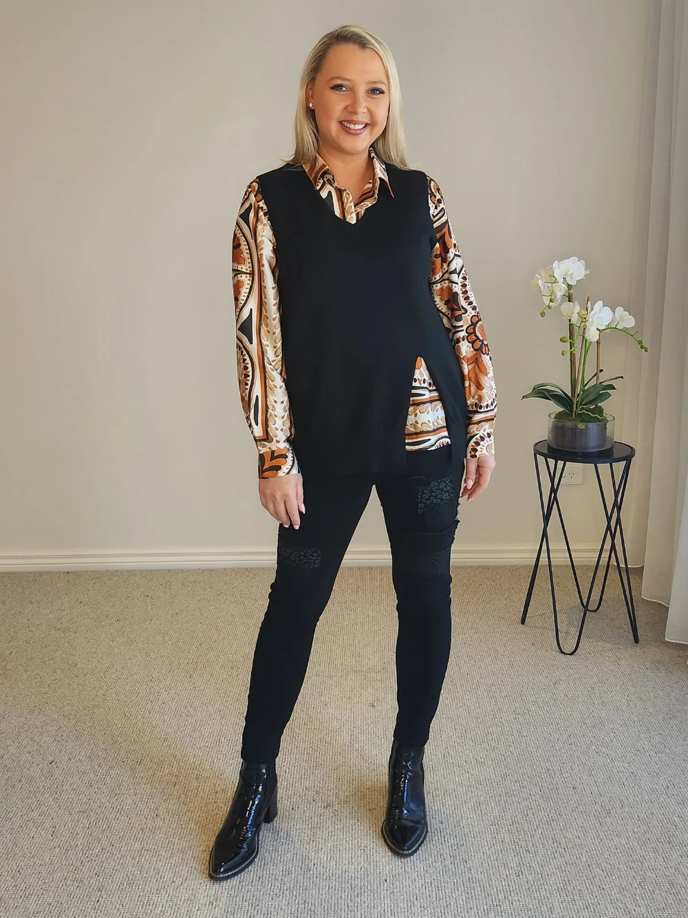 All That Jazz Applique Jean - Black