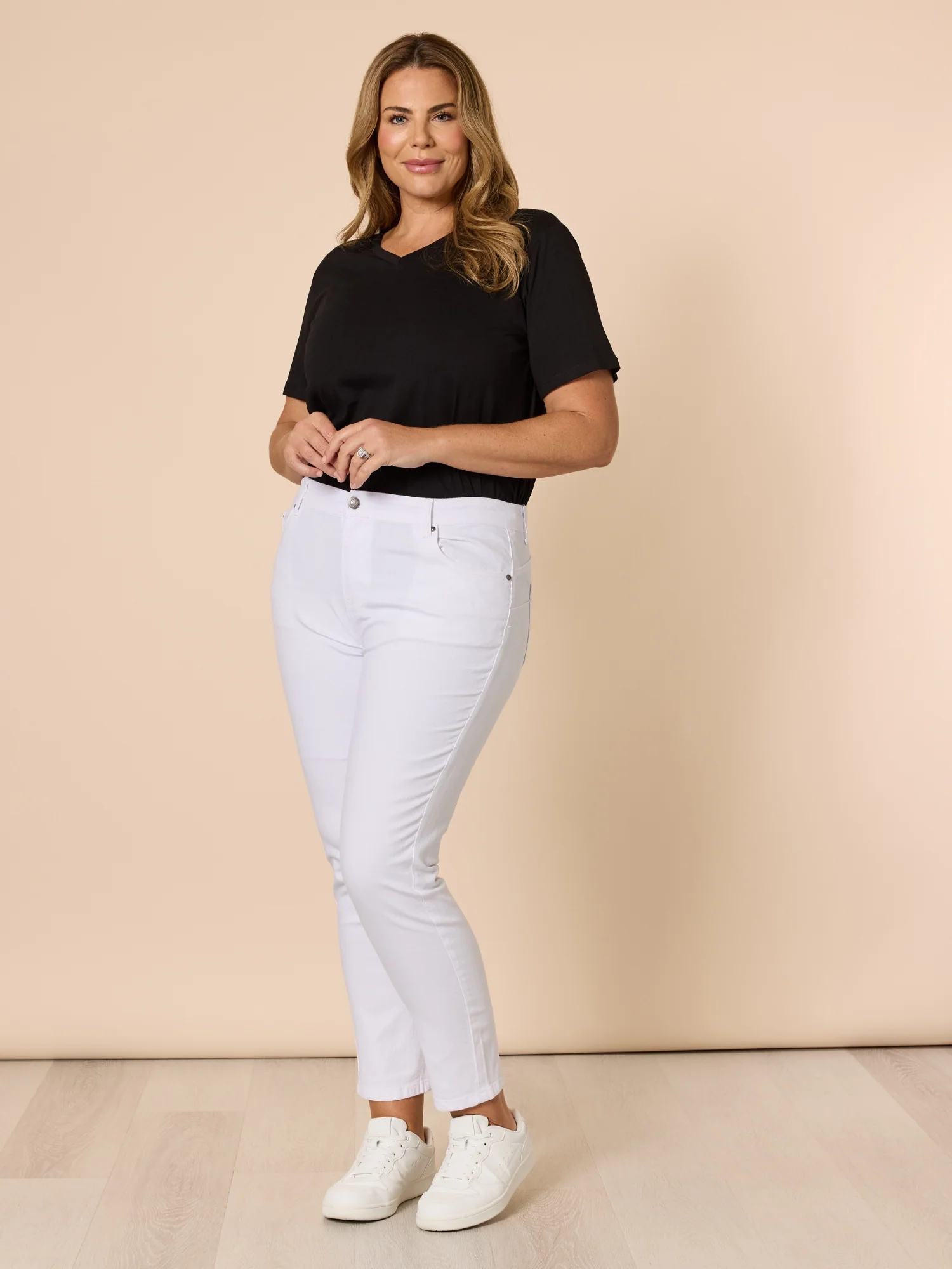 Marvel High Rise Stretch Jean - White