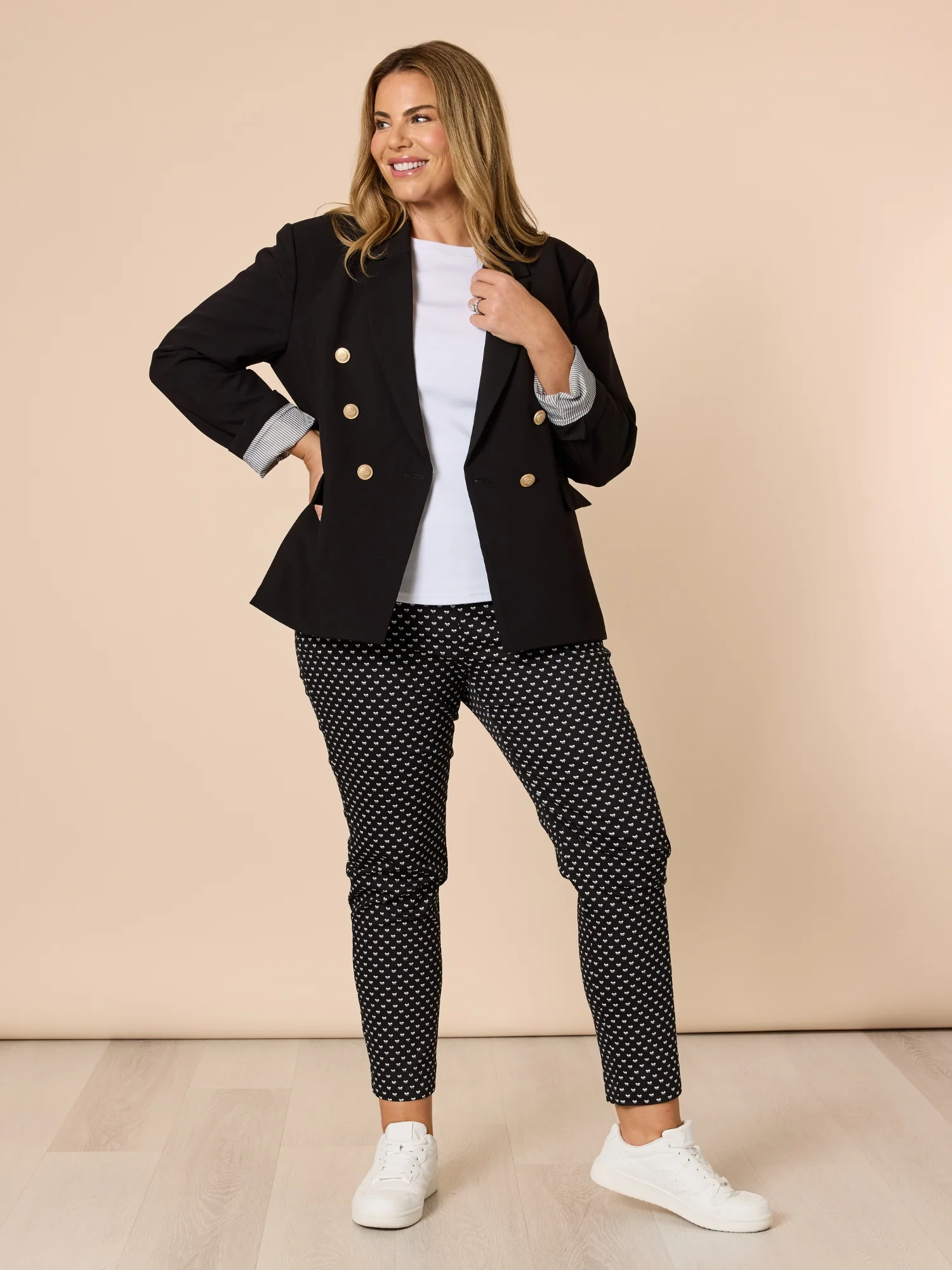 Lauren Double Breasted Blazer - Black