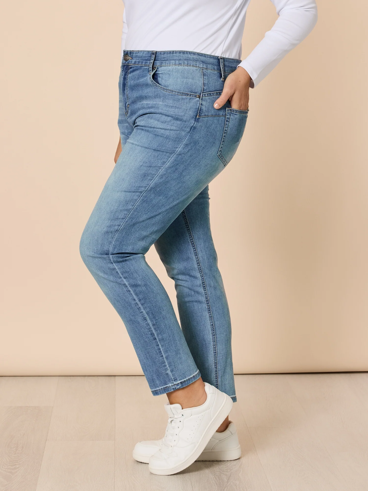 Marvel High Rise Stretch Jean - Denim