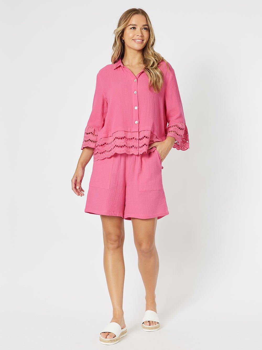 Byron Cotton Short - Hot Pink