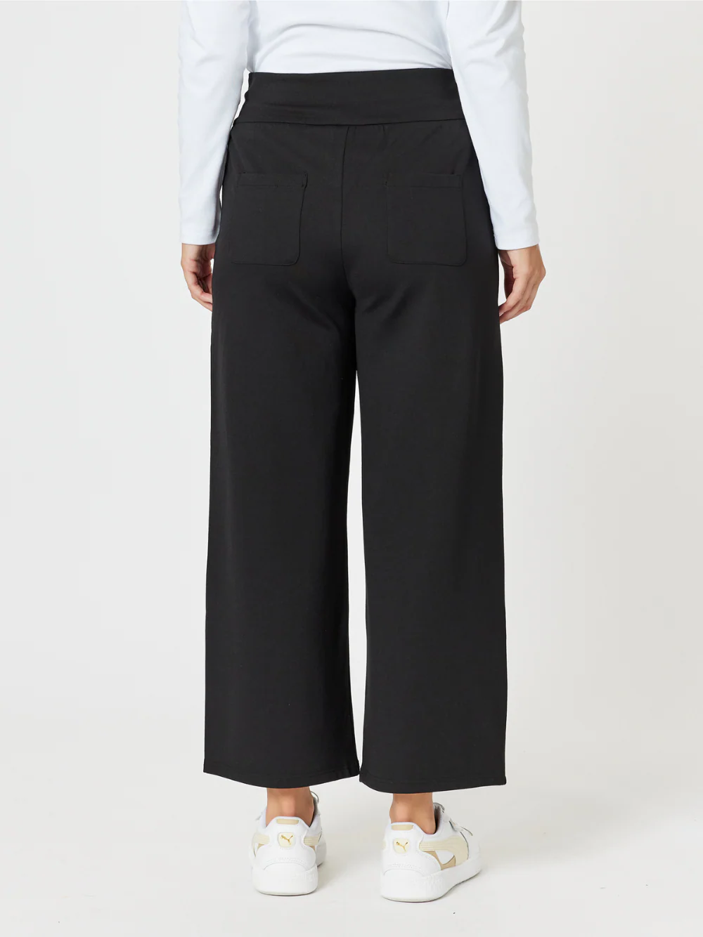 Kimmy Ponte Wide Leg Pant - Black