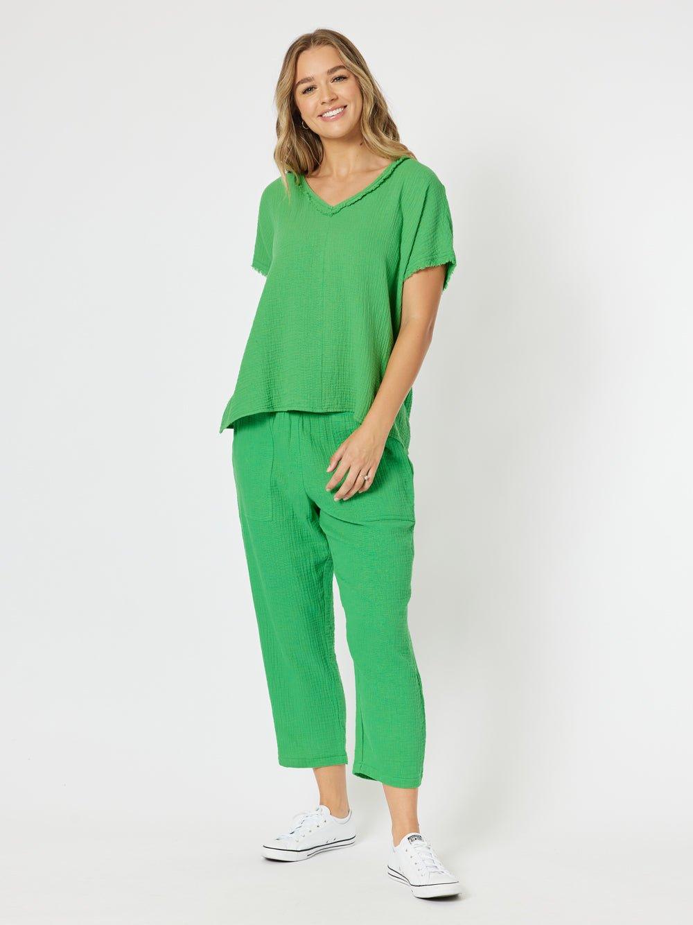 Byron Cotton 7/8 Pant - Emerald