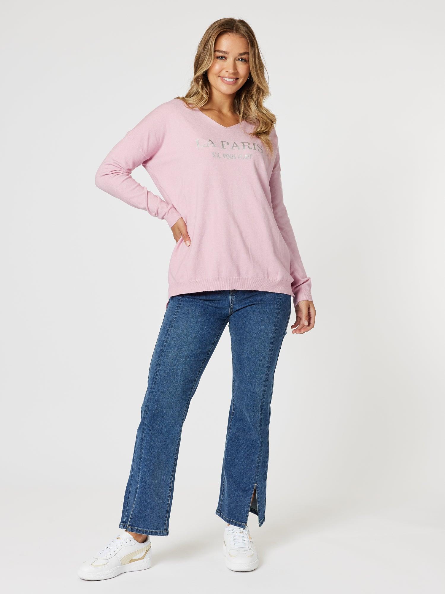 La Paris Knit Top - Pink