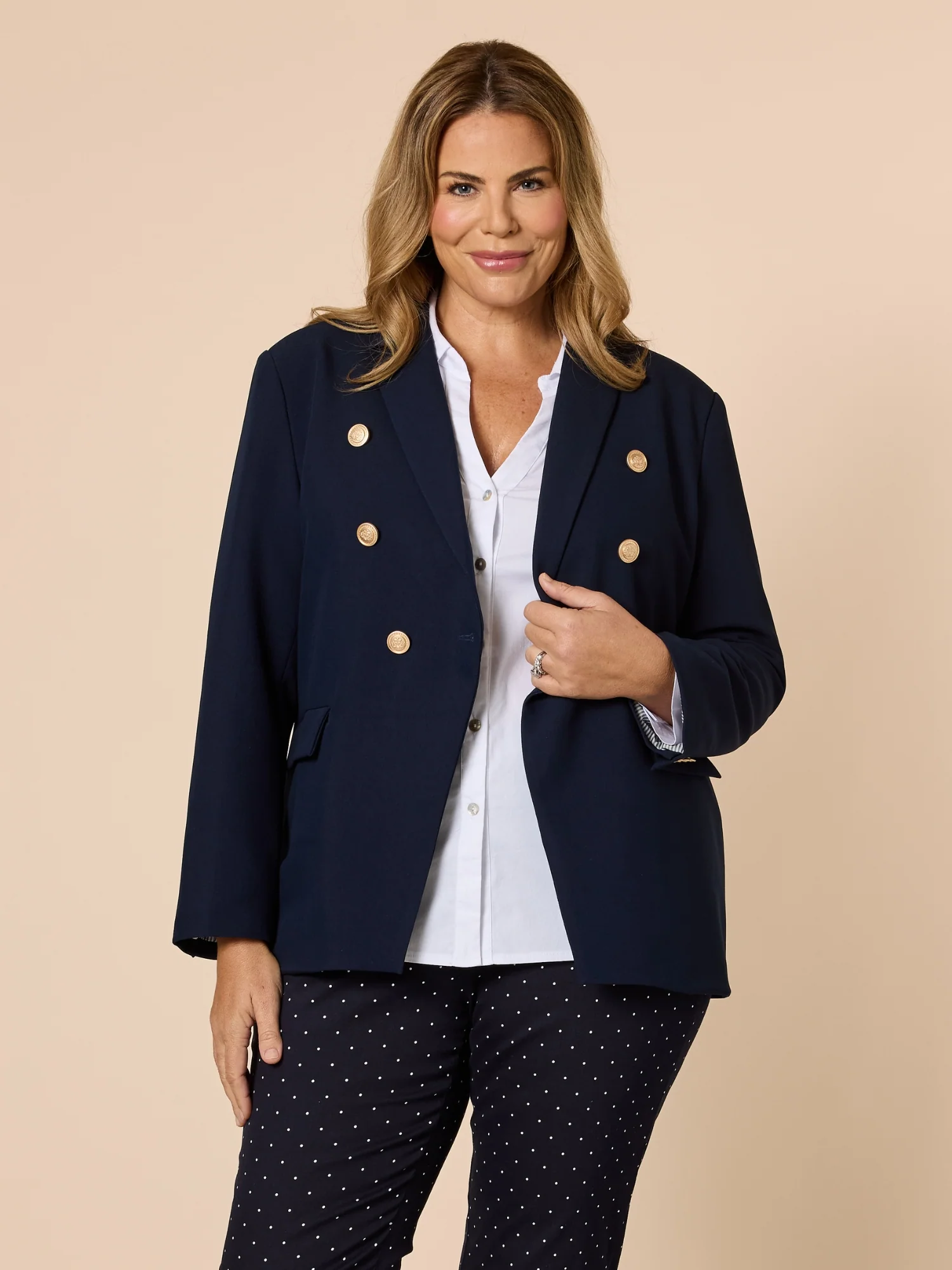 Lauren Double Breasted Blazer - Navy