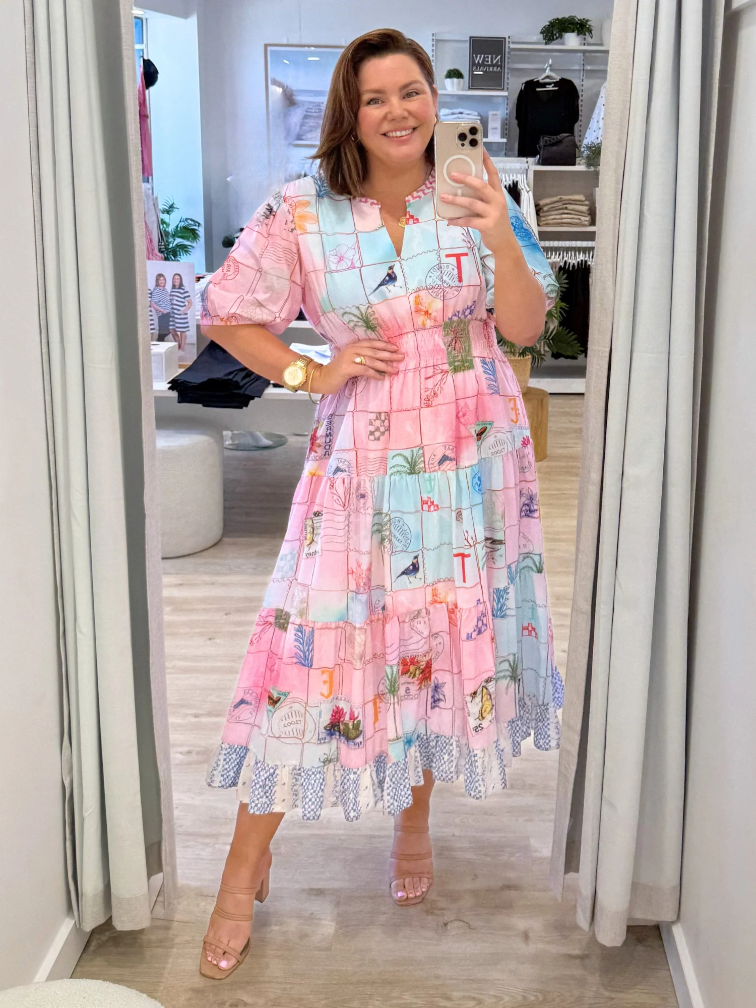 Capri Print Maxi Dress - Pastel Multi