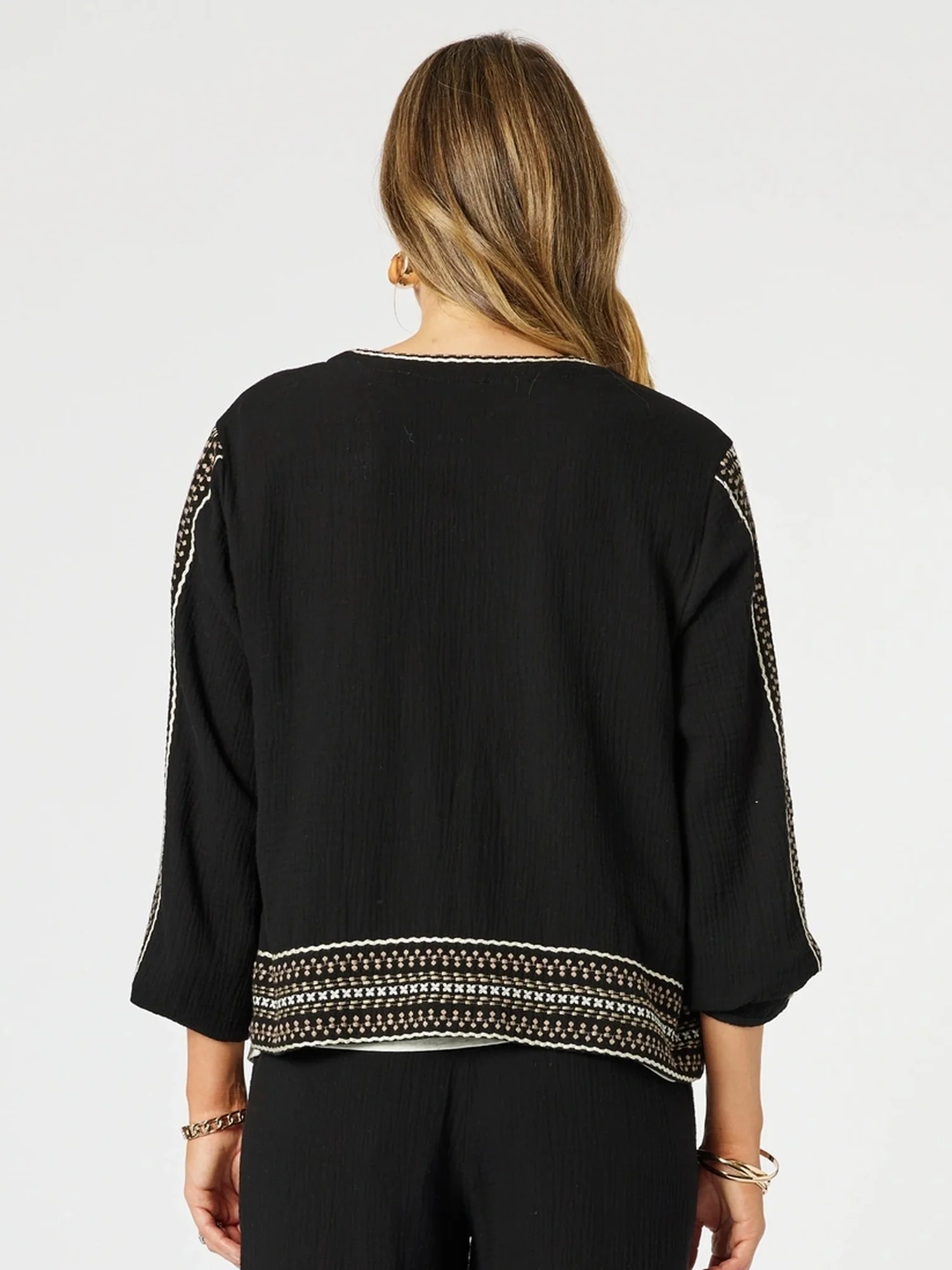 Cross Stitch Jacket - Black