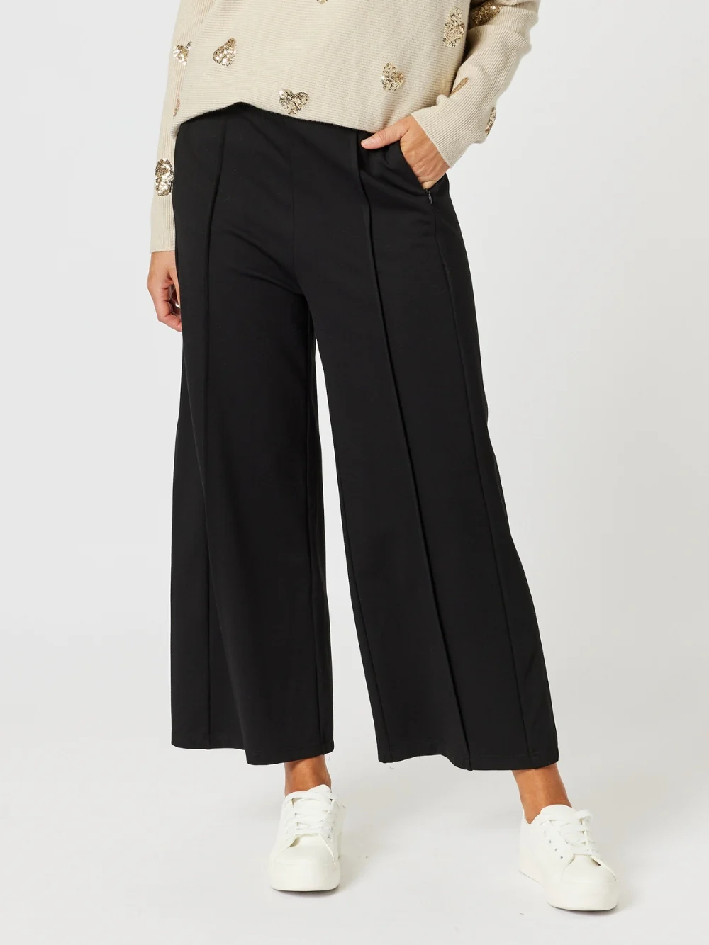 Miranda Wide Leg Pant - Black