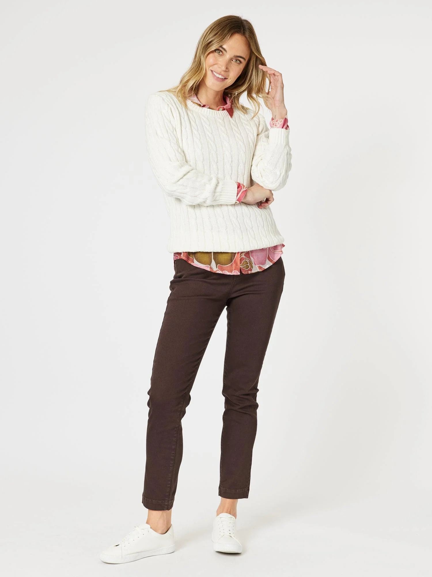 Kala Cable Knit Jumper - Ivory
