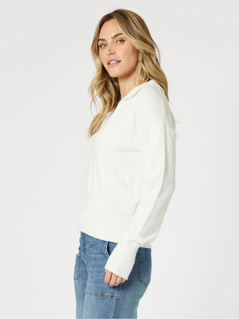 Newport Knit Jumper - Ivory