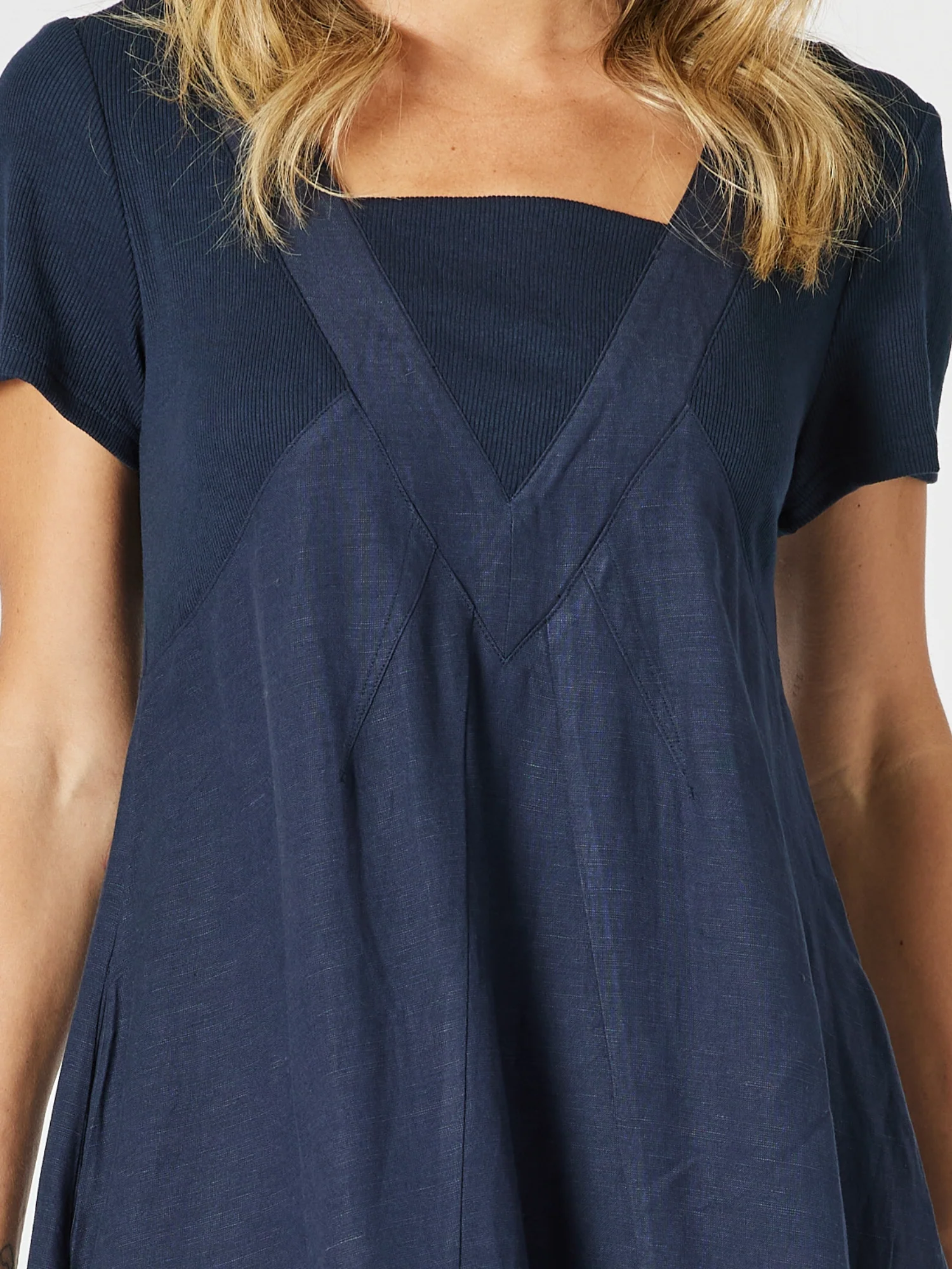 Lino Le Marais Dress - Navy