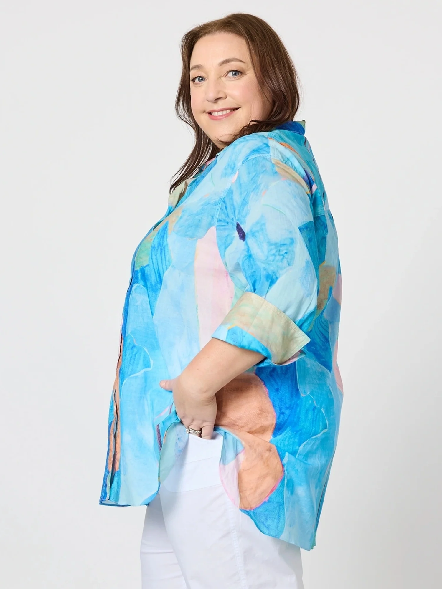 Grazia Mio Caro Print Shirt - Blue