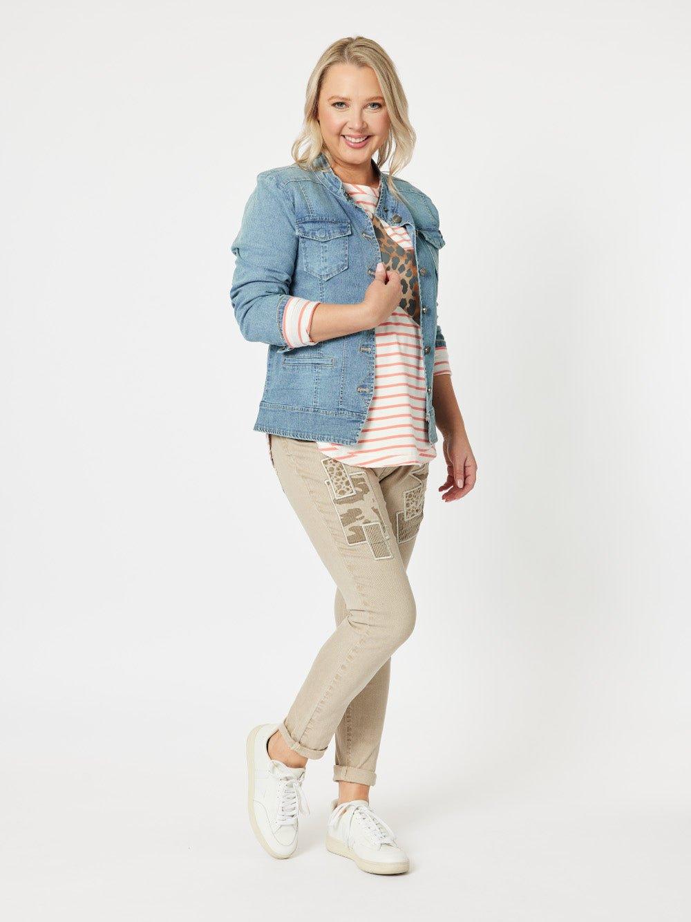 Stella Patch High Rise Slim Leg Jean - Natural