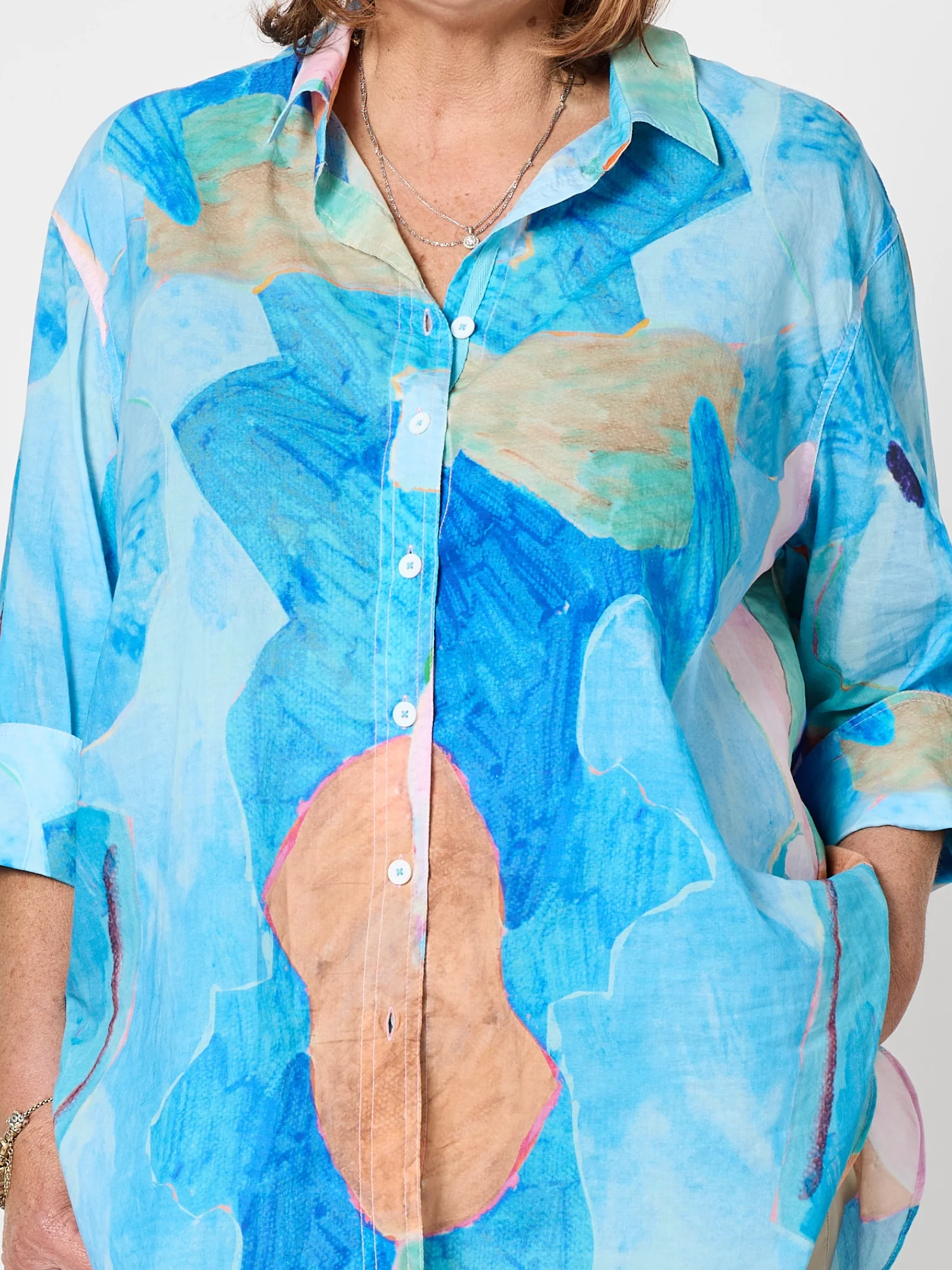 Grazia Mio Caro Print Shirt - Blue