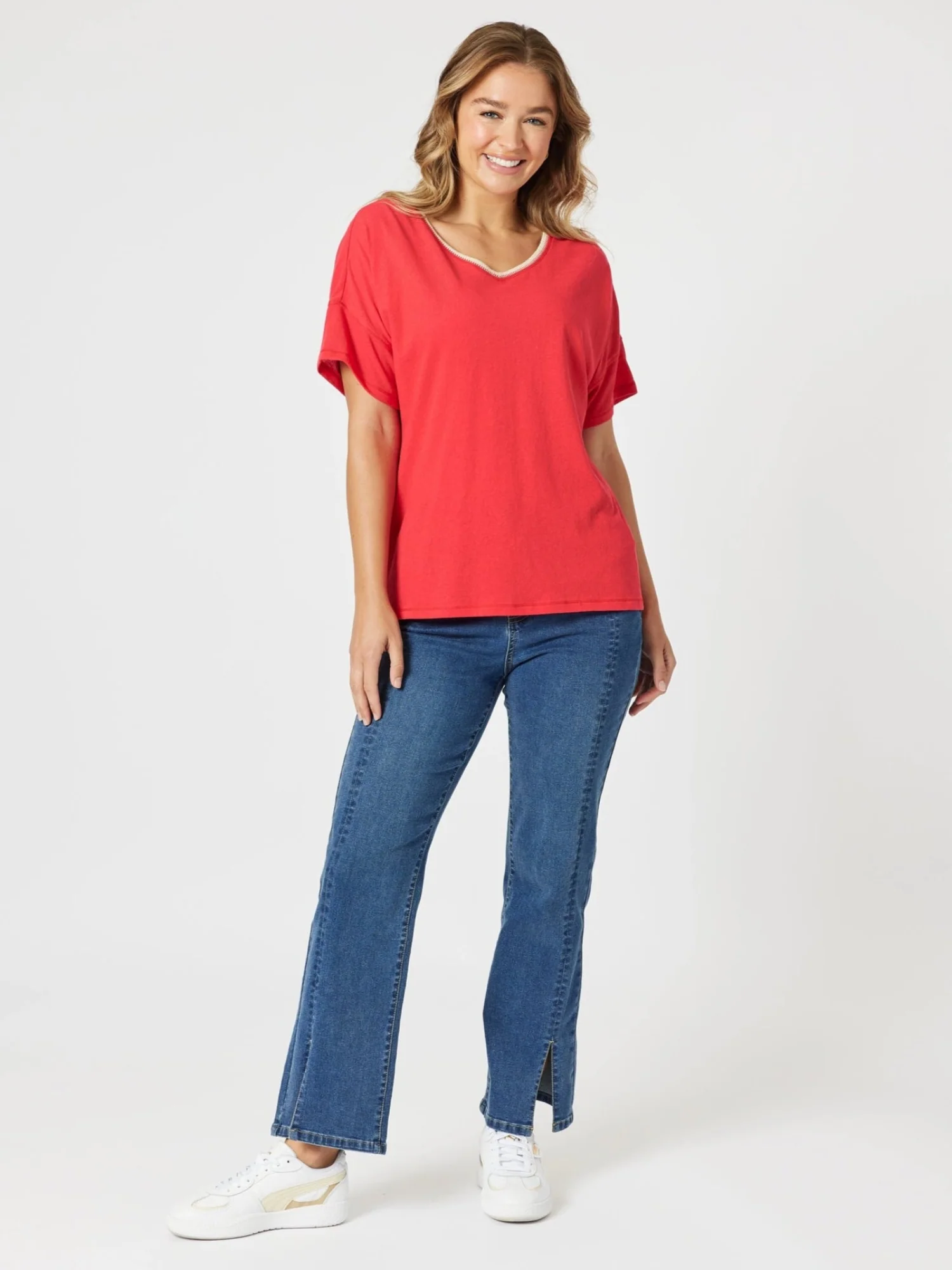 Republic Straight Leg Split Jean - Denim