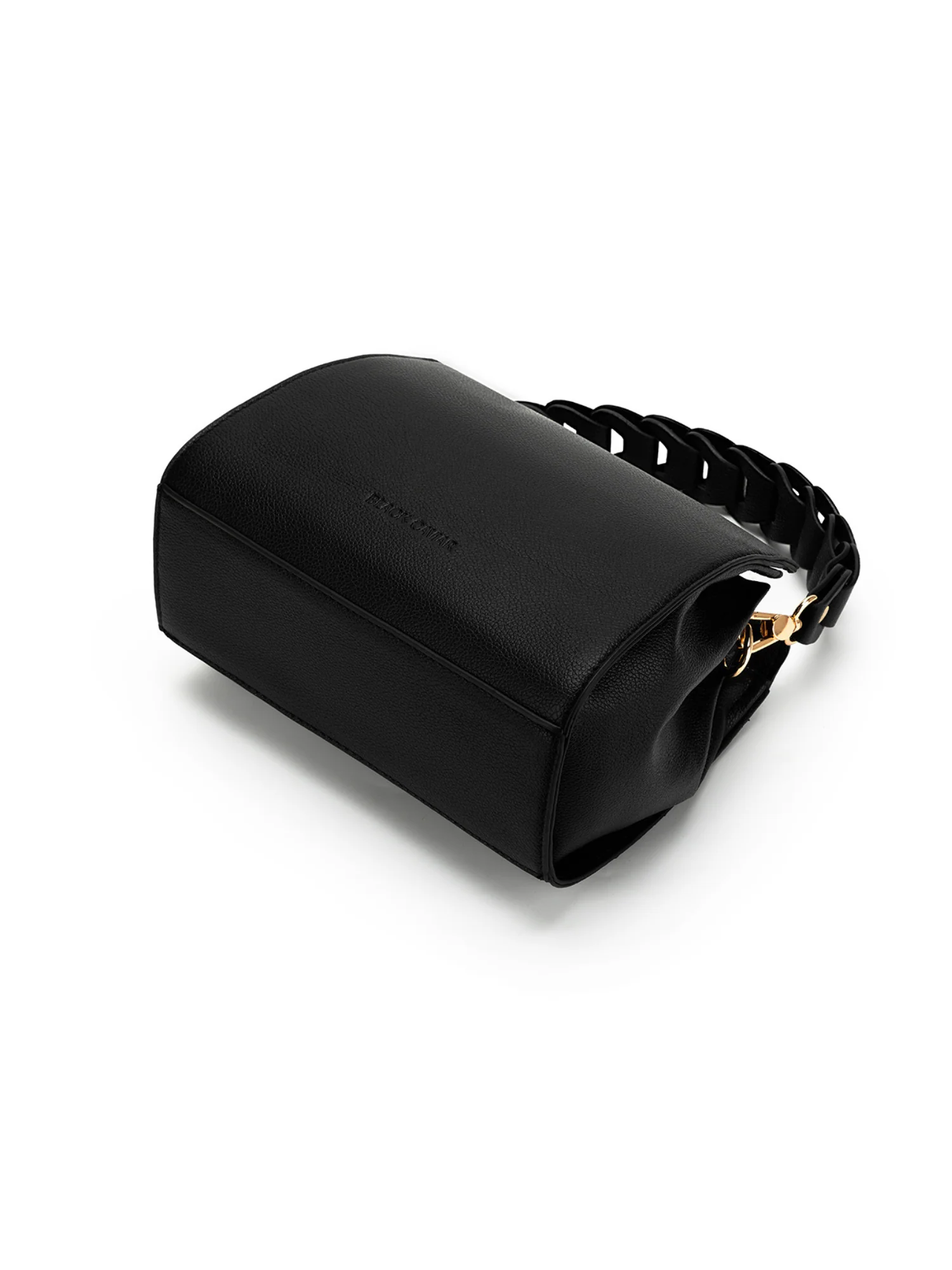 Lua Plait 3 Compartment Handbag - Black