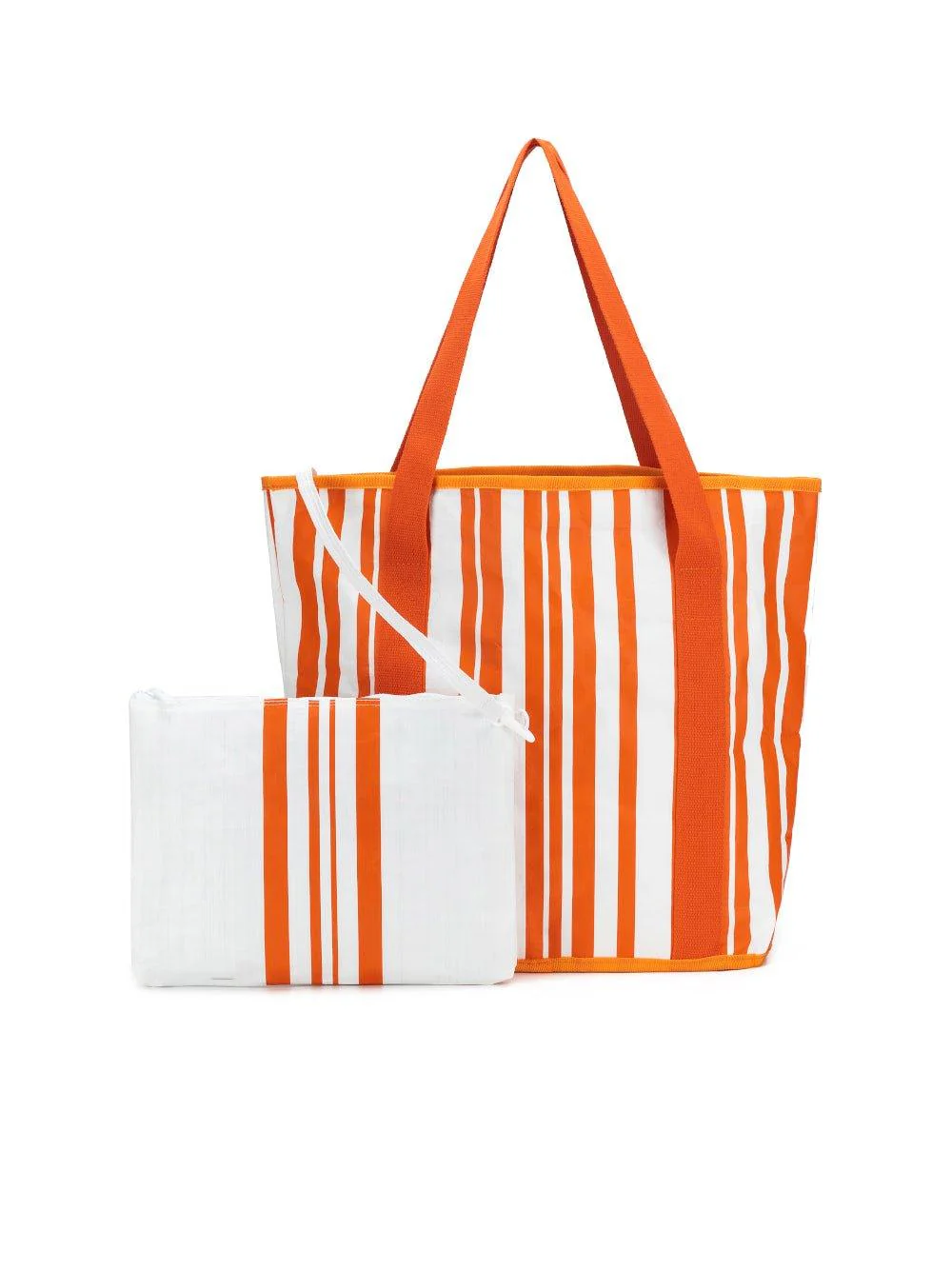 Sabbia Beach Bag Small - Orange Stripe