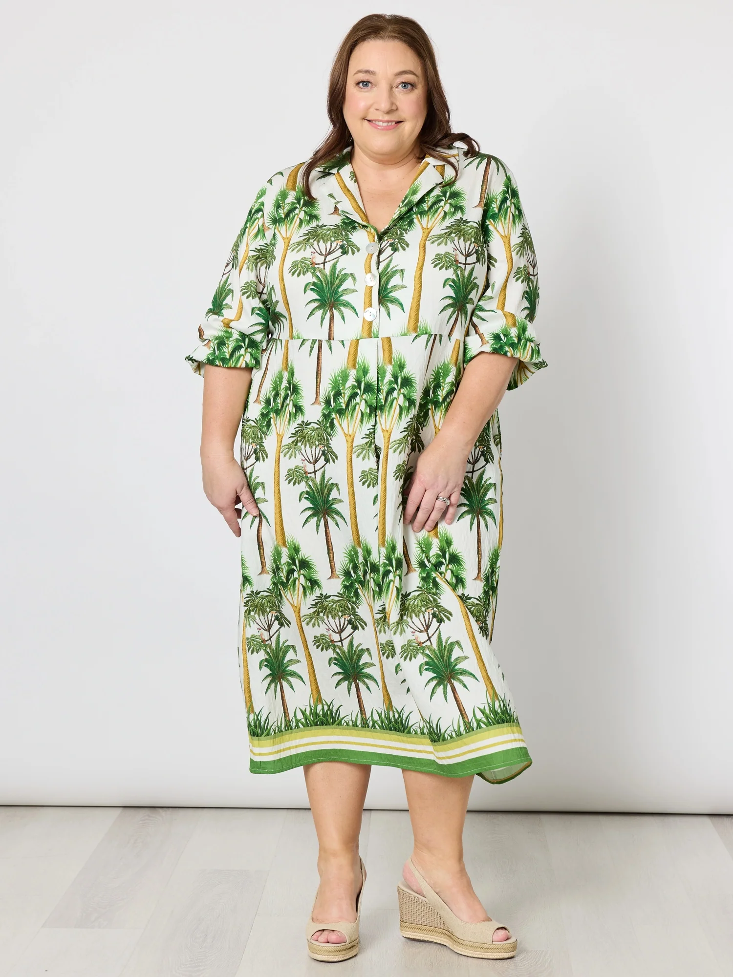 Amazon Print Dress - Green