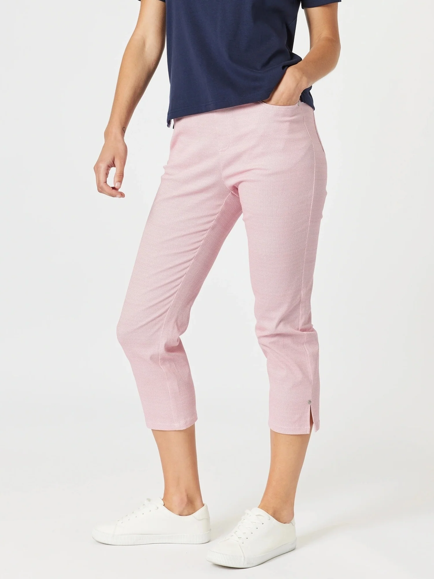 Taylor Print Slim Leg Pant  - Red/White