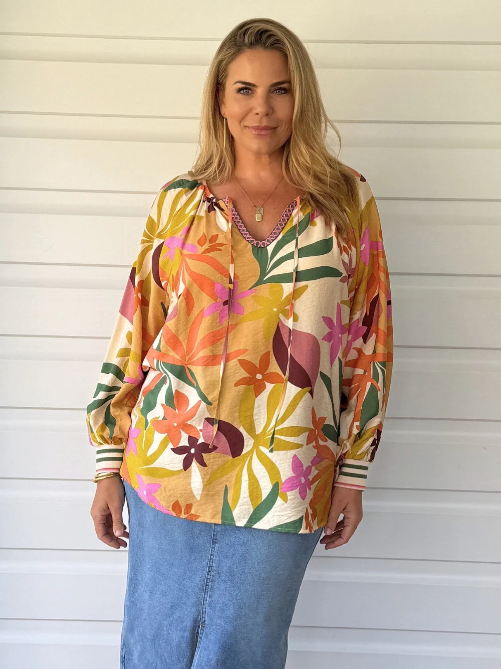 Promenade Floral Print Top - Multi