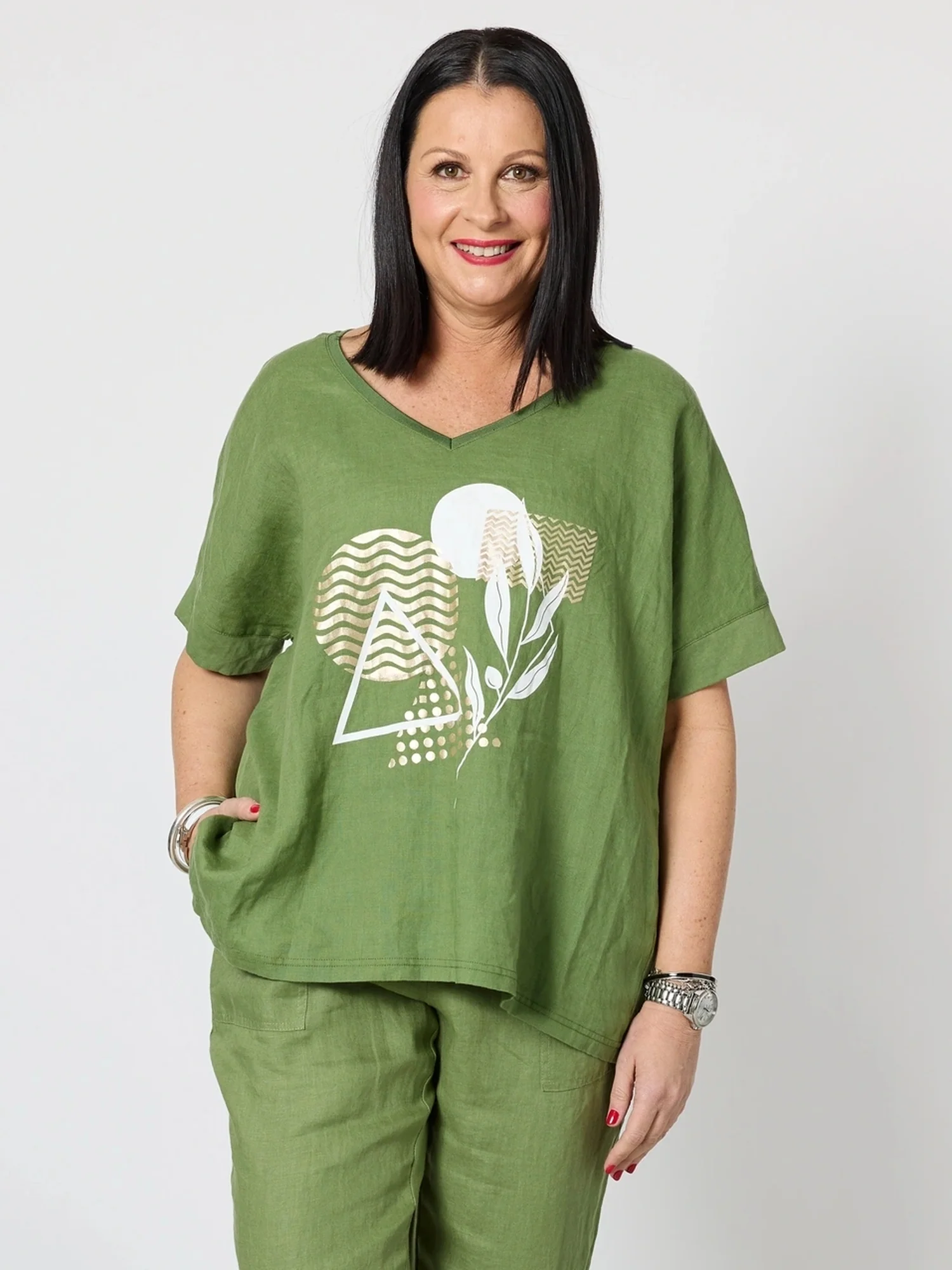 Amazon Forest Print Top - Green