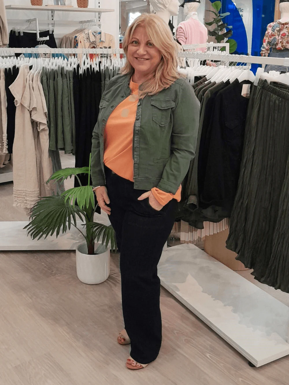 Maggie Denim Jacket - Khaki