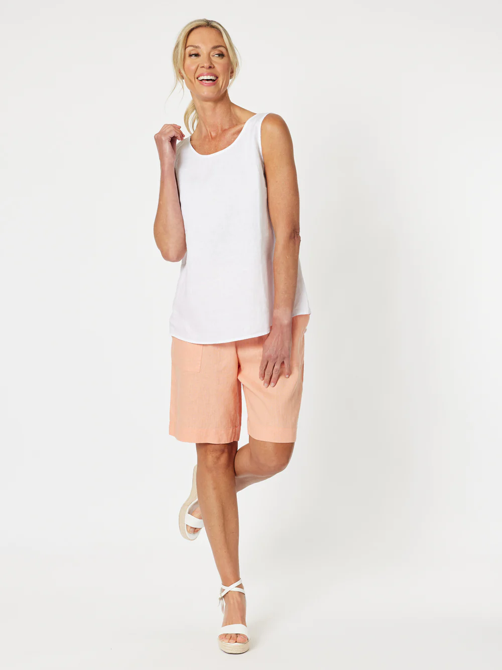 Jordan Linen Short - Mandarine