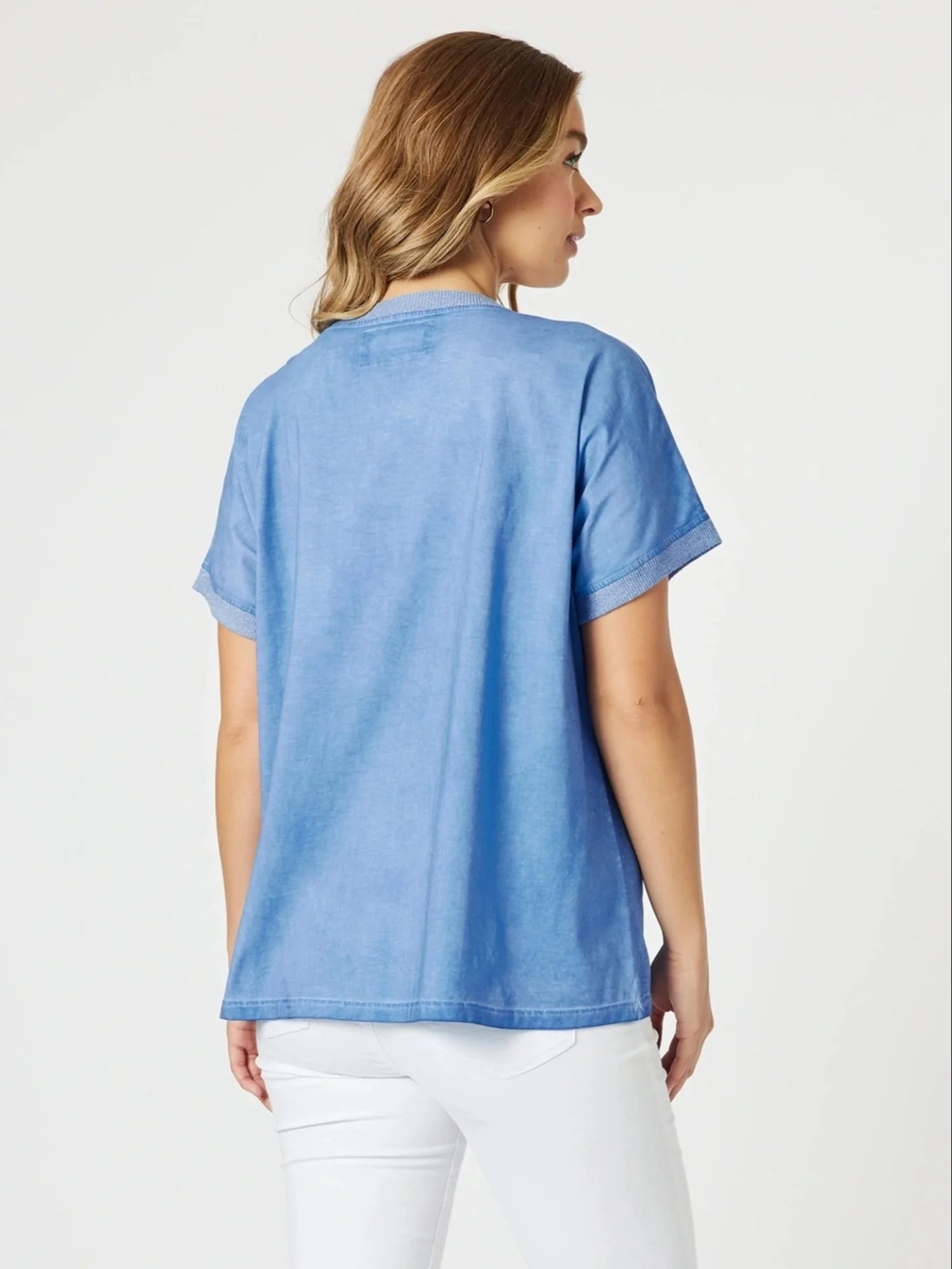 Sienna Top - Washed Blue