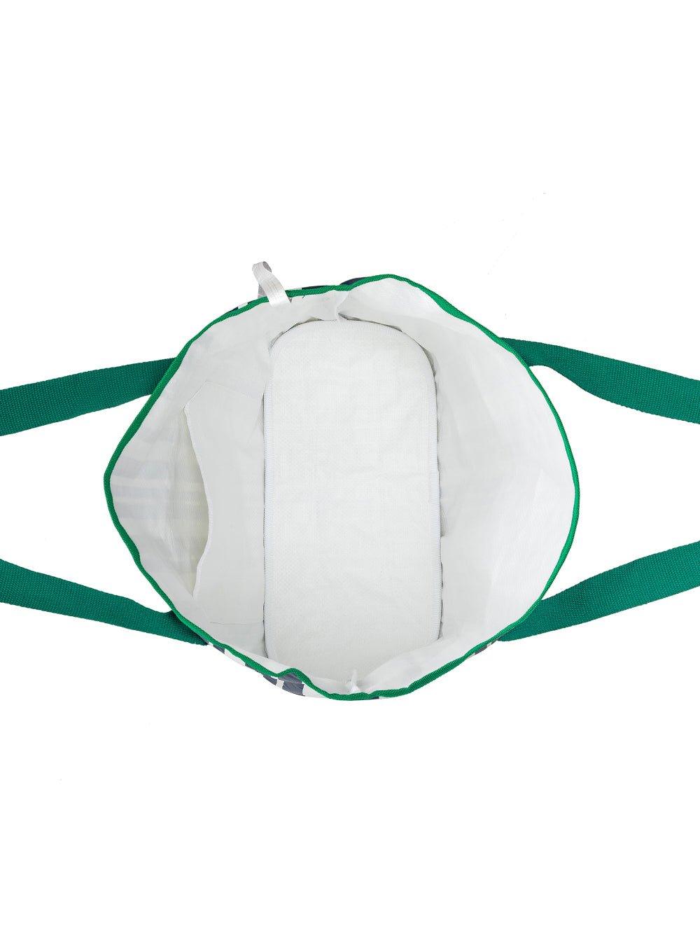 Sabbia Beach Bag Small - Green Stripe