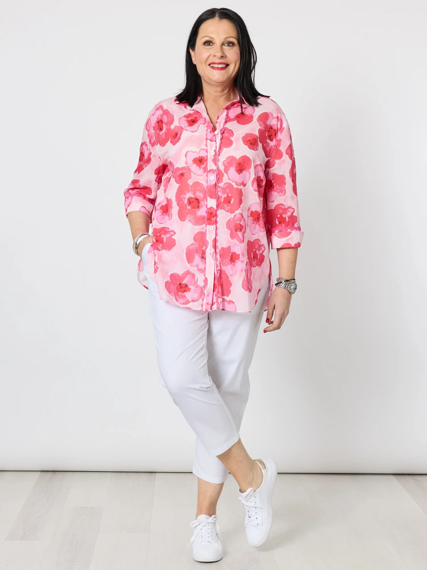 Pink Poppies Floral Print Shirt - Pink/Multi
