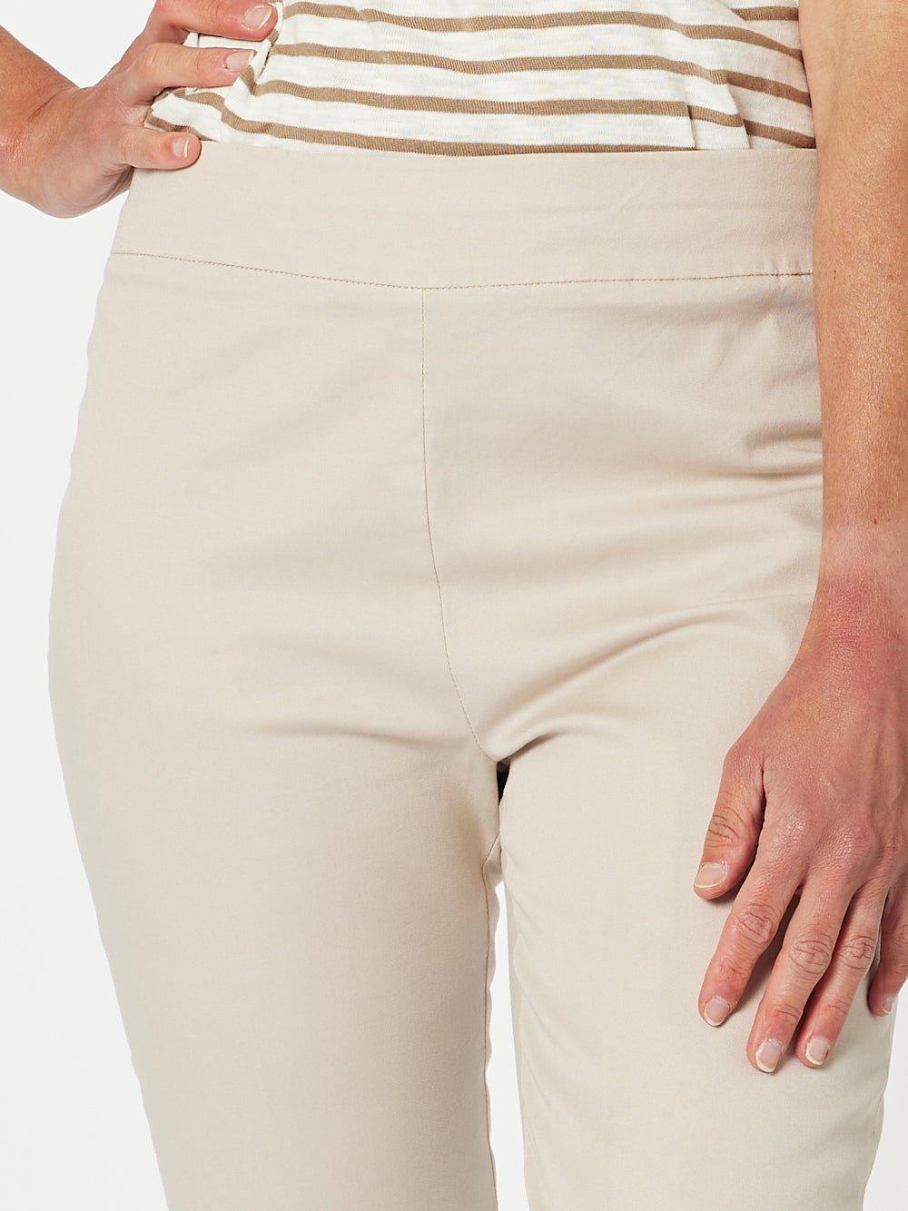 Charlie Cotton Twill Stretch Capri Pant - Natural