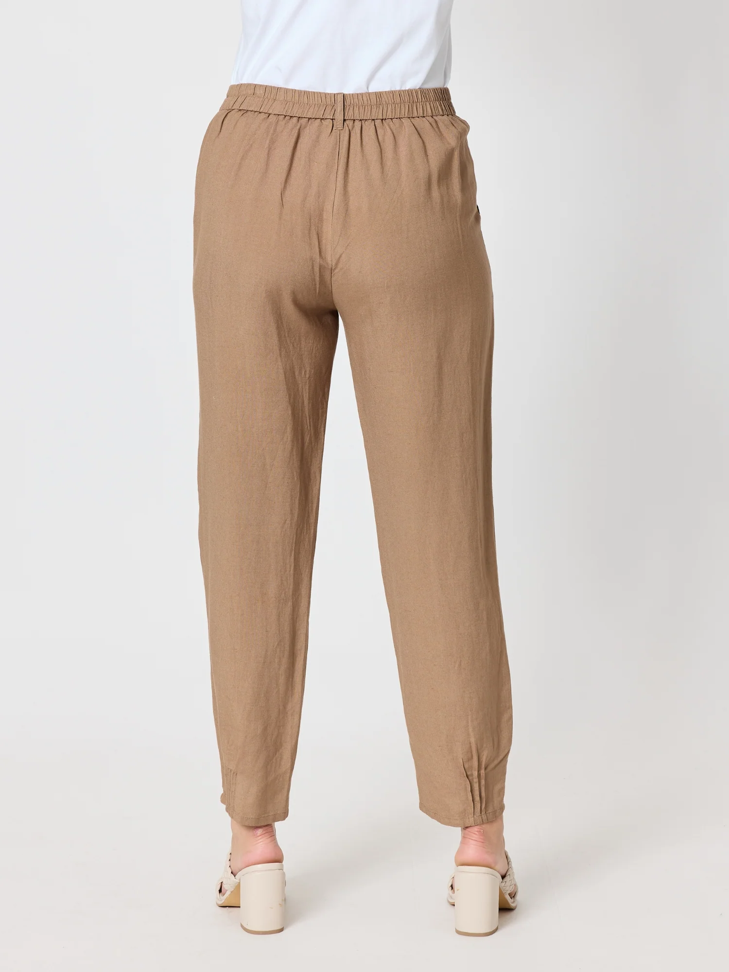 Lino Tapered Pant - Nutmeg